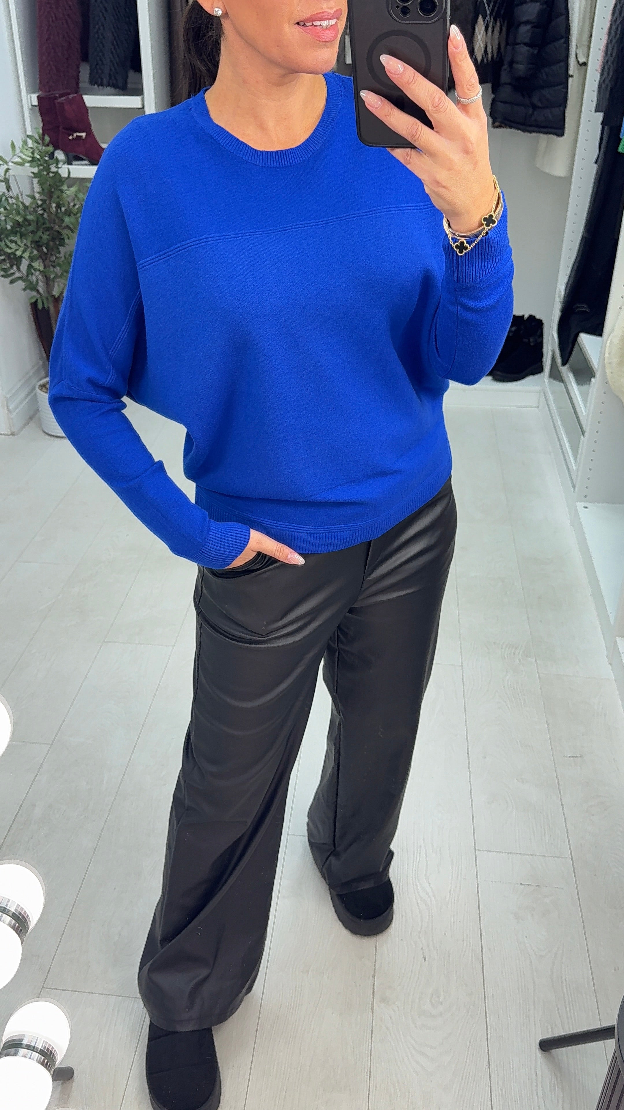 Sorina Plain Batwing Sleeve Jumper