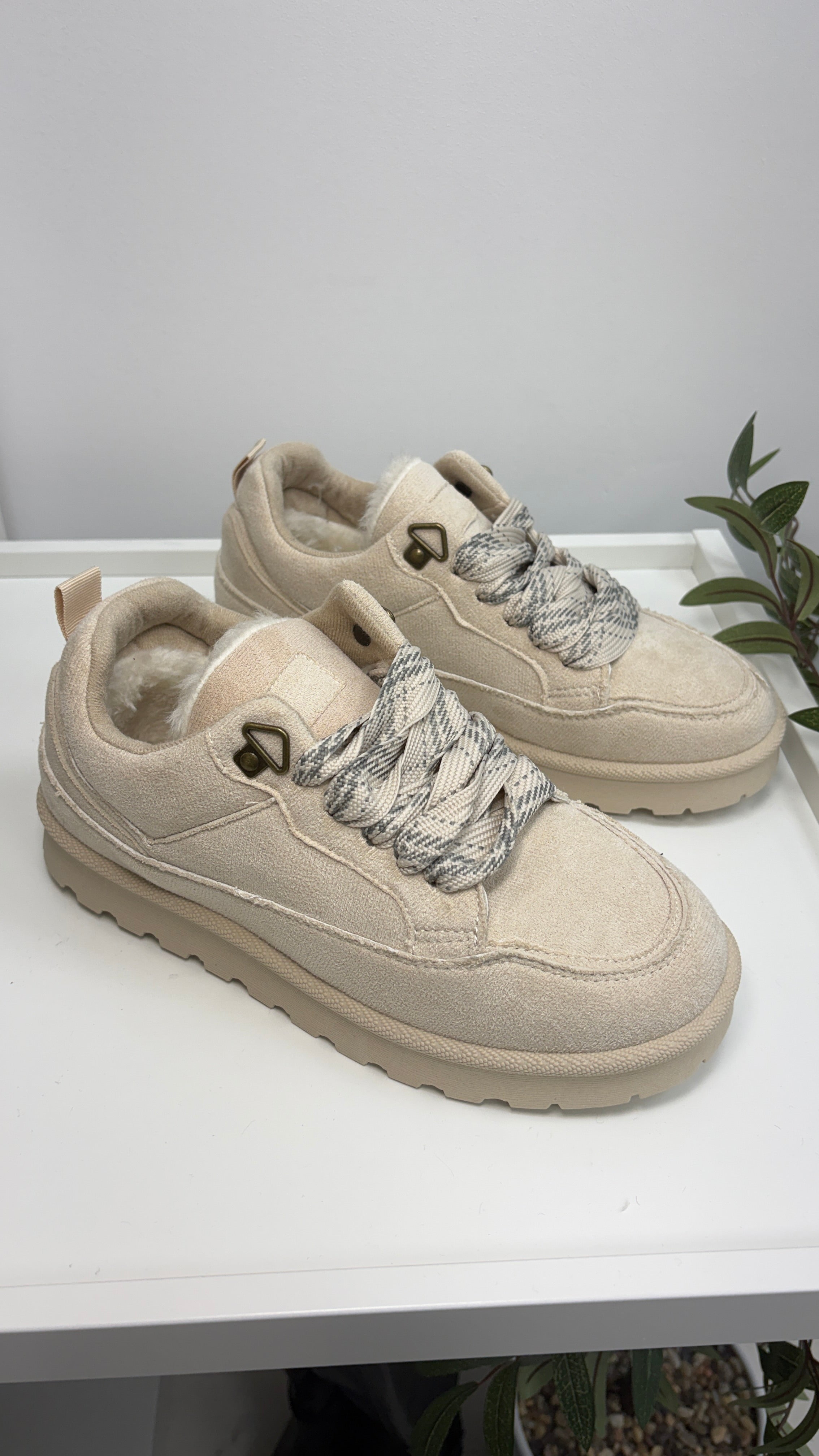 Everlin Faux Suede Chunky Sole Trainers