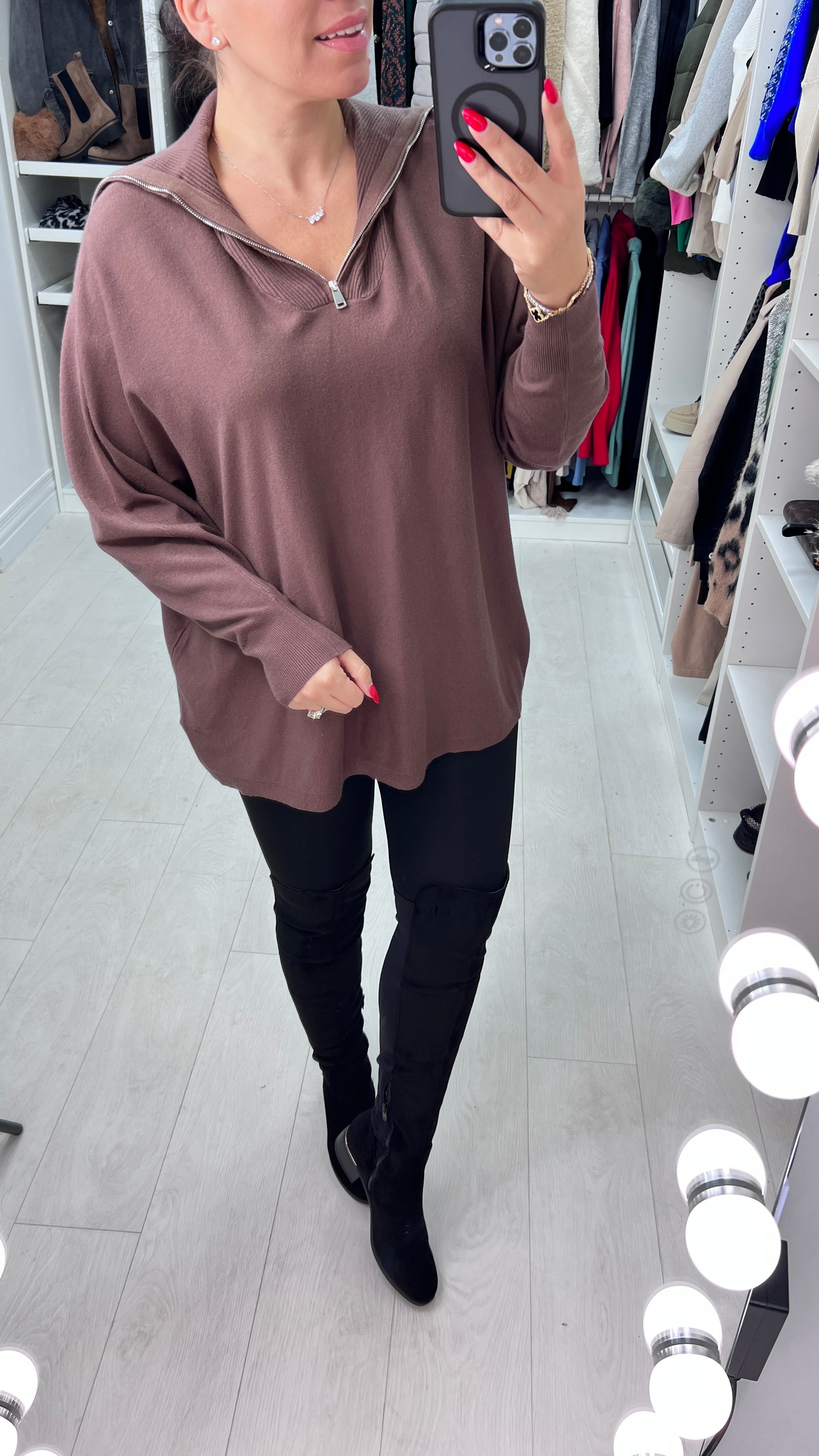 Nolan Half-Zip Knit Jumper