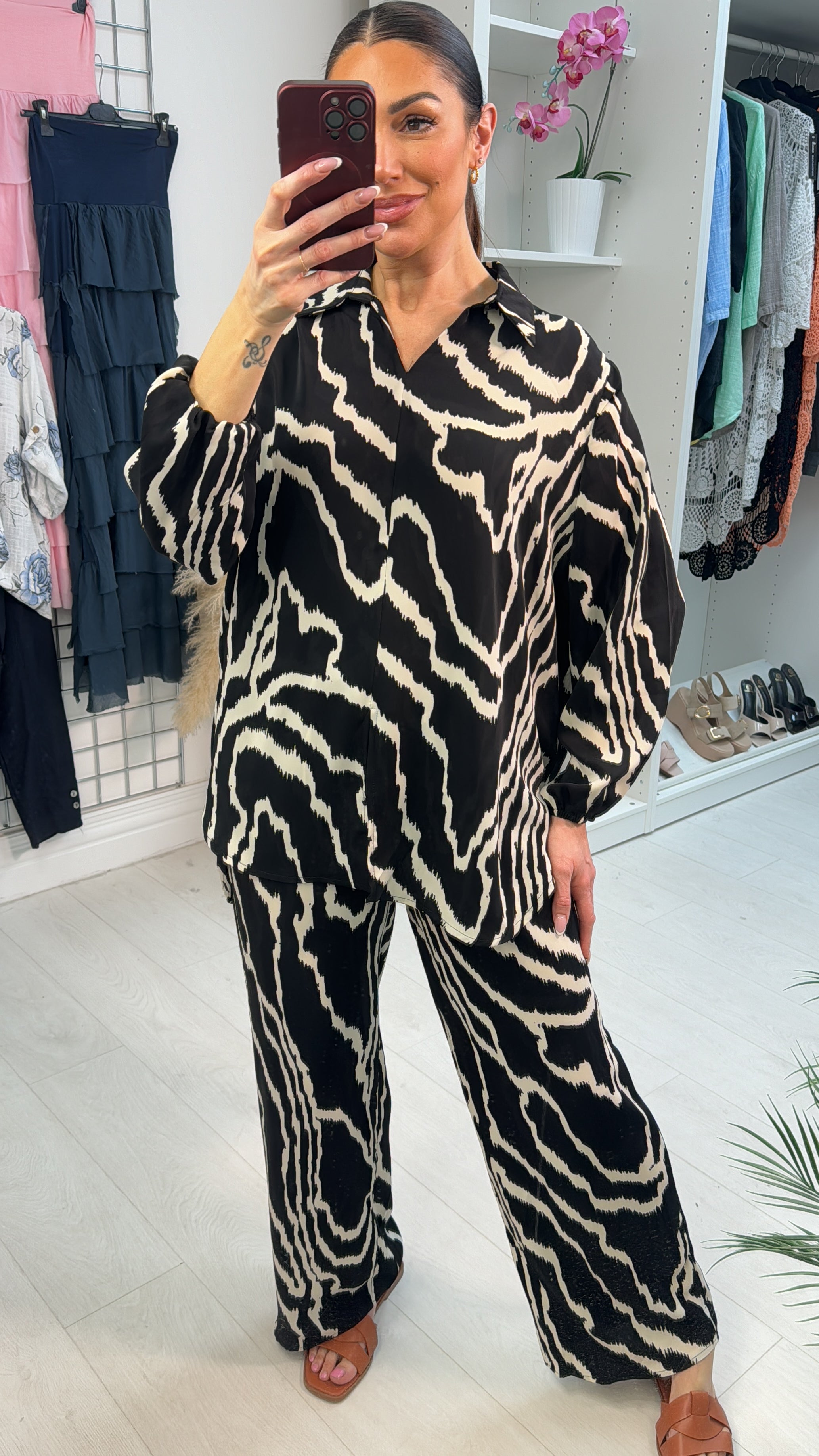 Jelly Abstract Blouse & Trouser Co-Ord