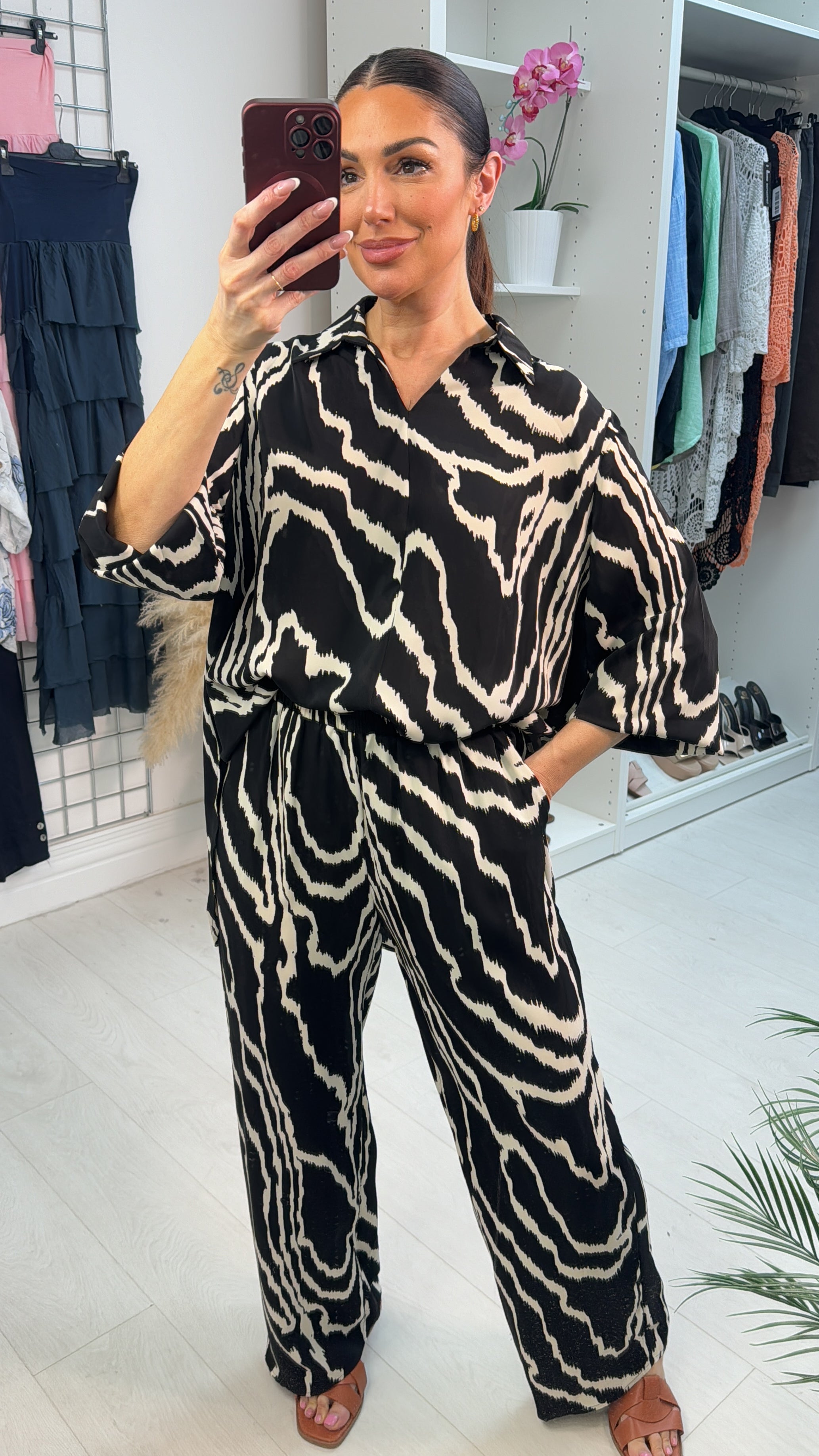 Jelly Abstract Blouse & Trouser Co-Ord