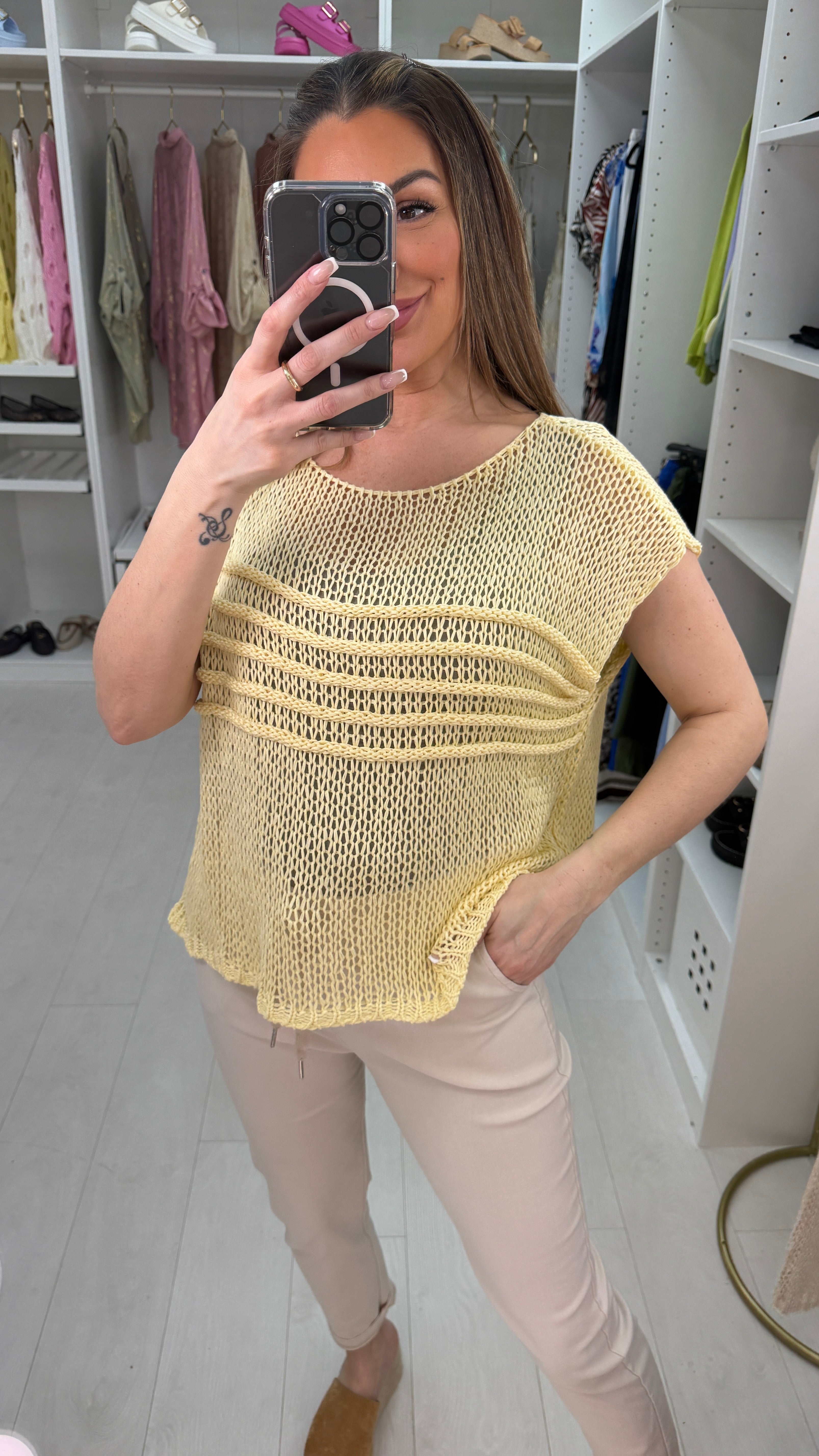 Monyca Loose Fit Crochet Top