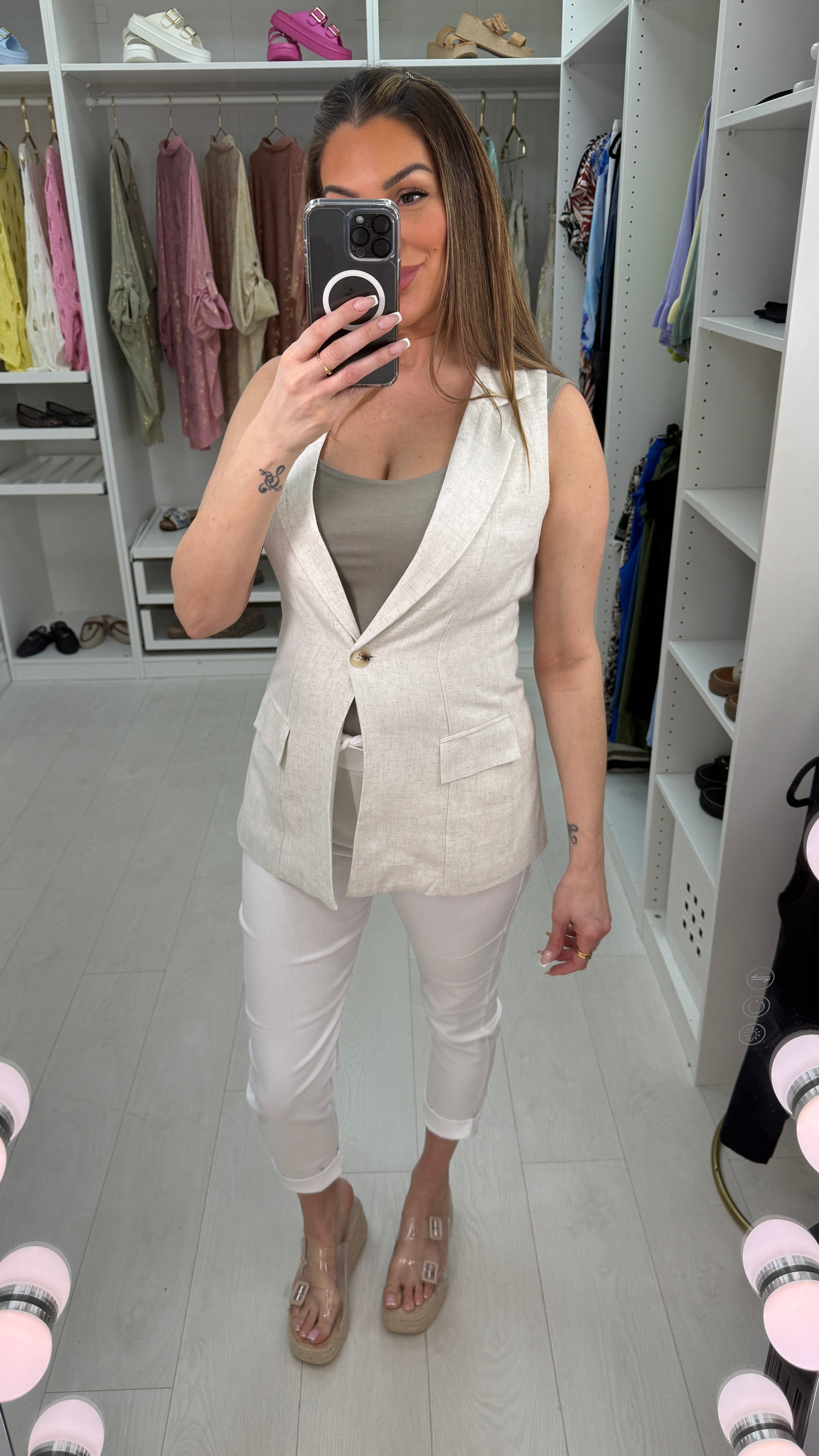 Juliette Plain Button Closure Waistcoat