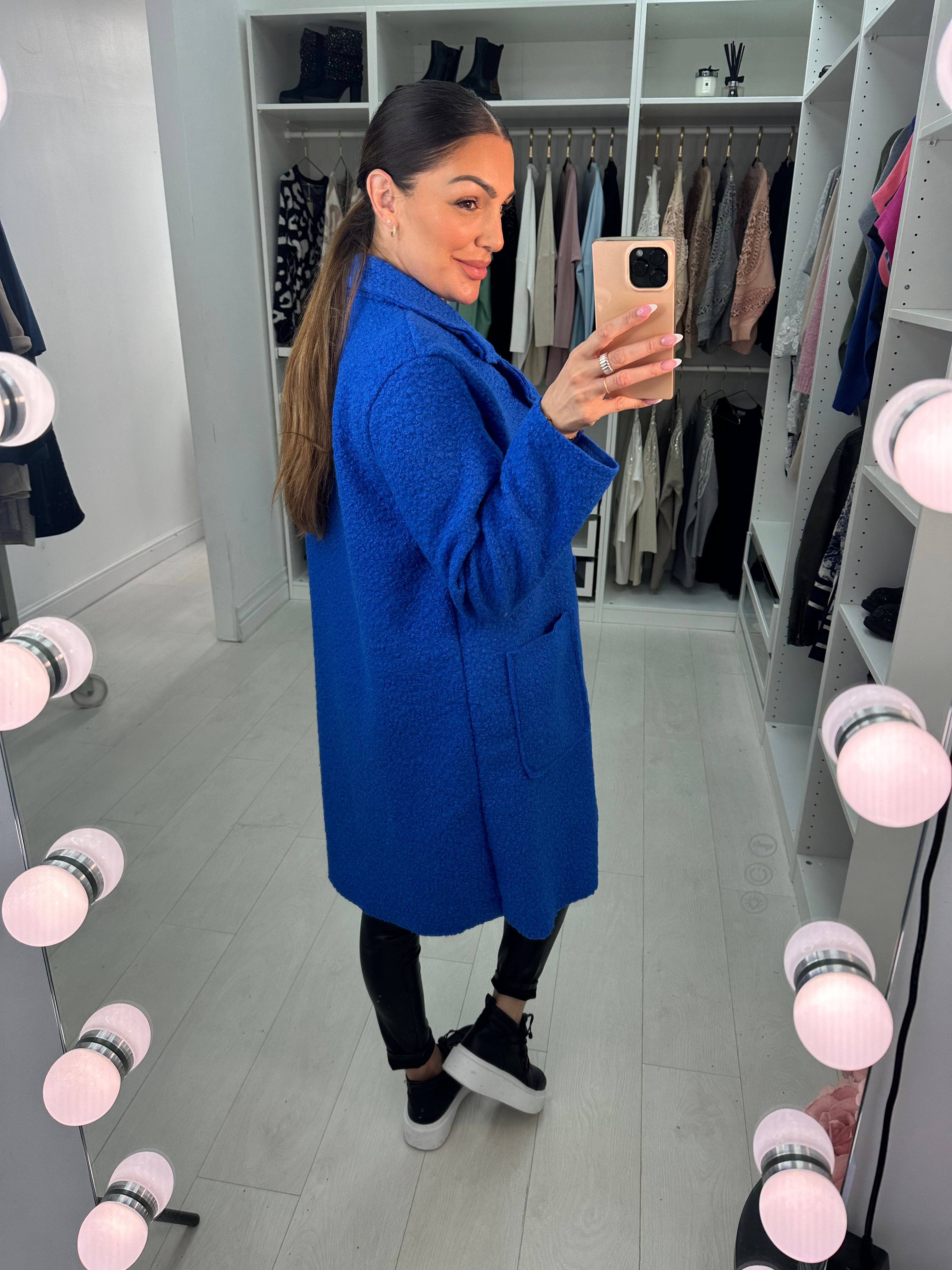 Zeldina Boucle Longline Coat