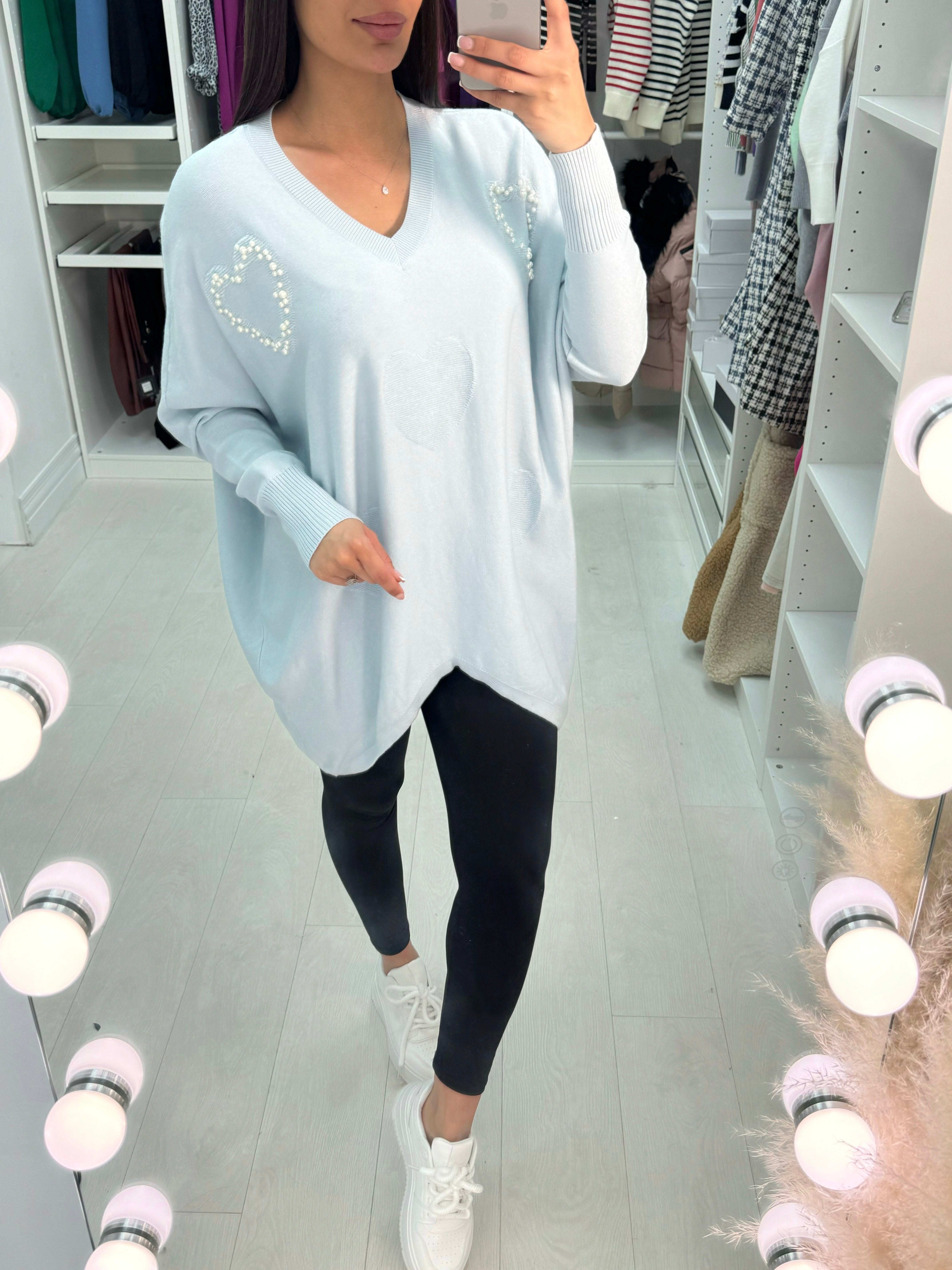 Yvette Pearl Heart Detail Jumper