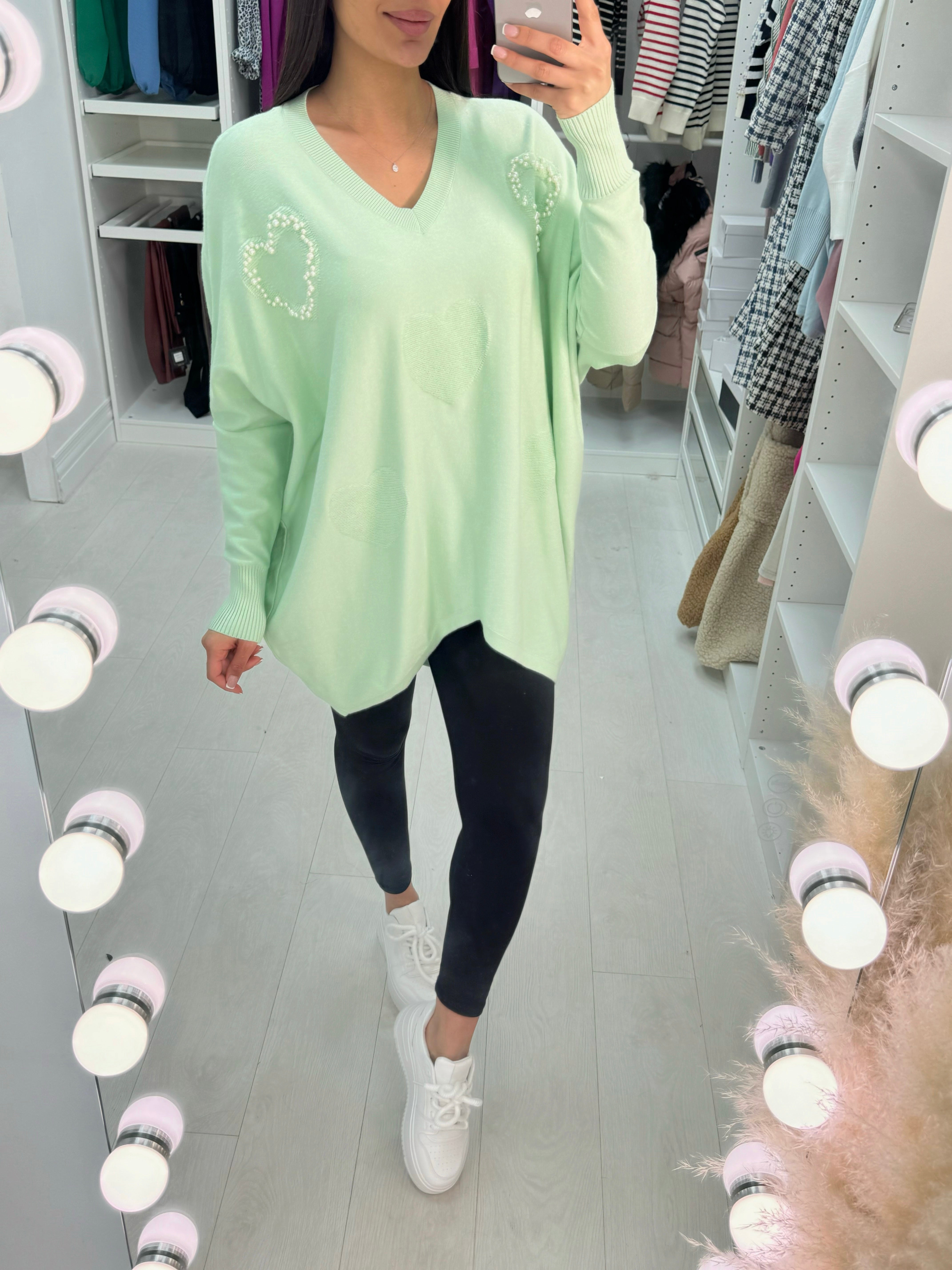 Yvette Pearl Heart Detail Jumper