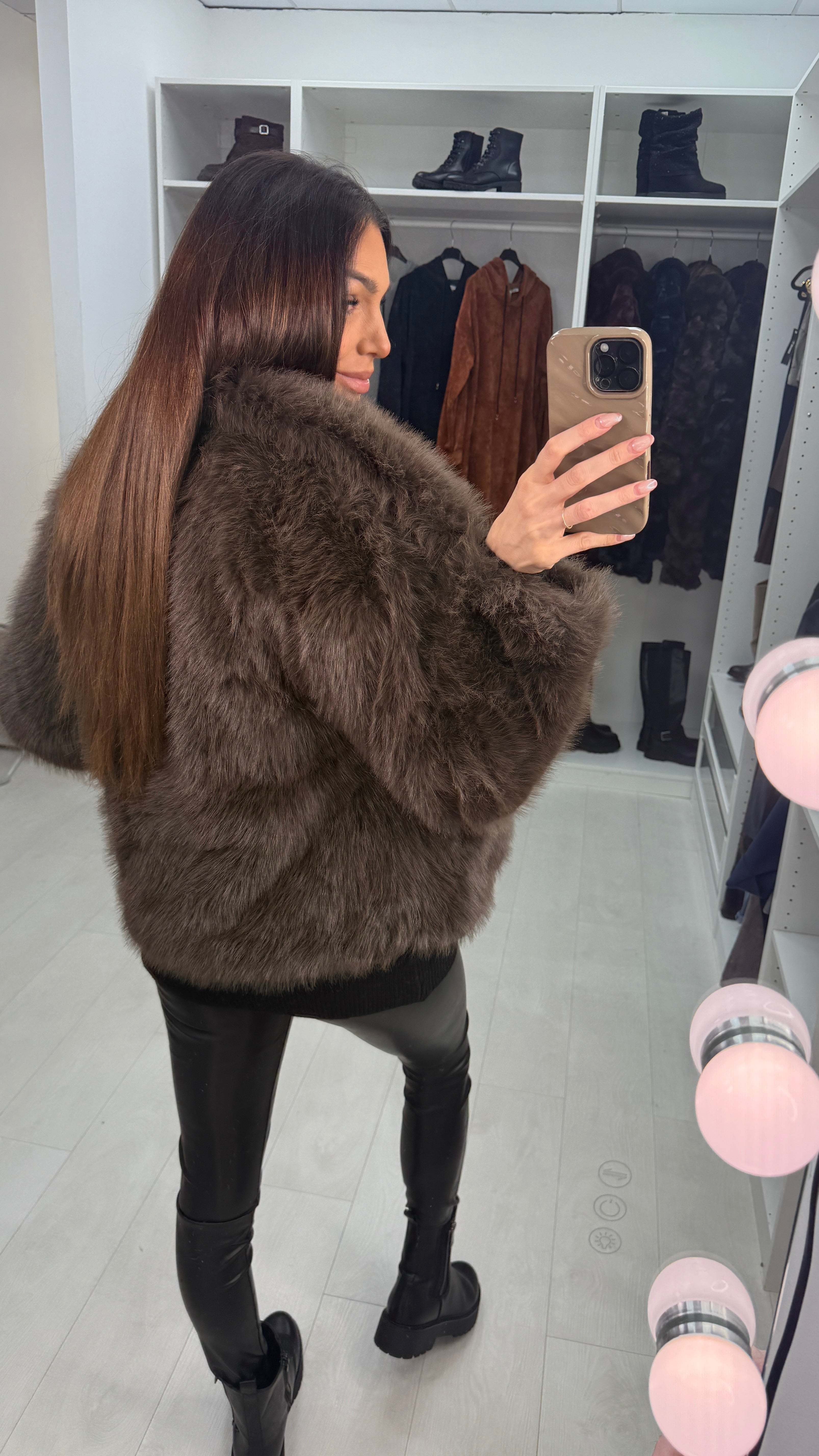 Beatrice Faux Fur Cropped Jacket
