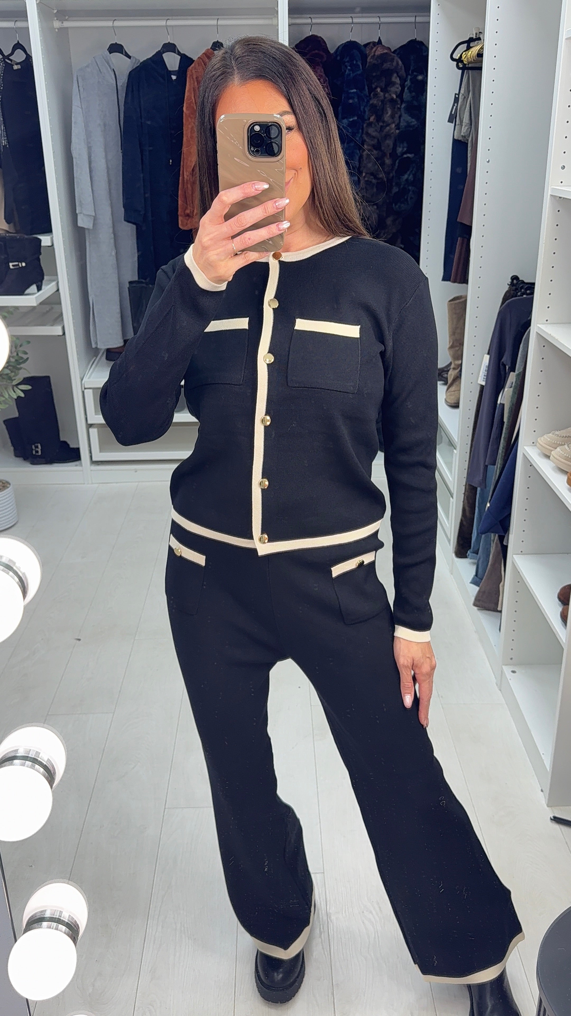 Zoella Colour Block Hem Cardigan Co-Ord Set