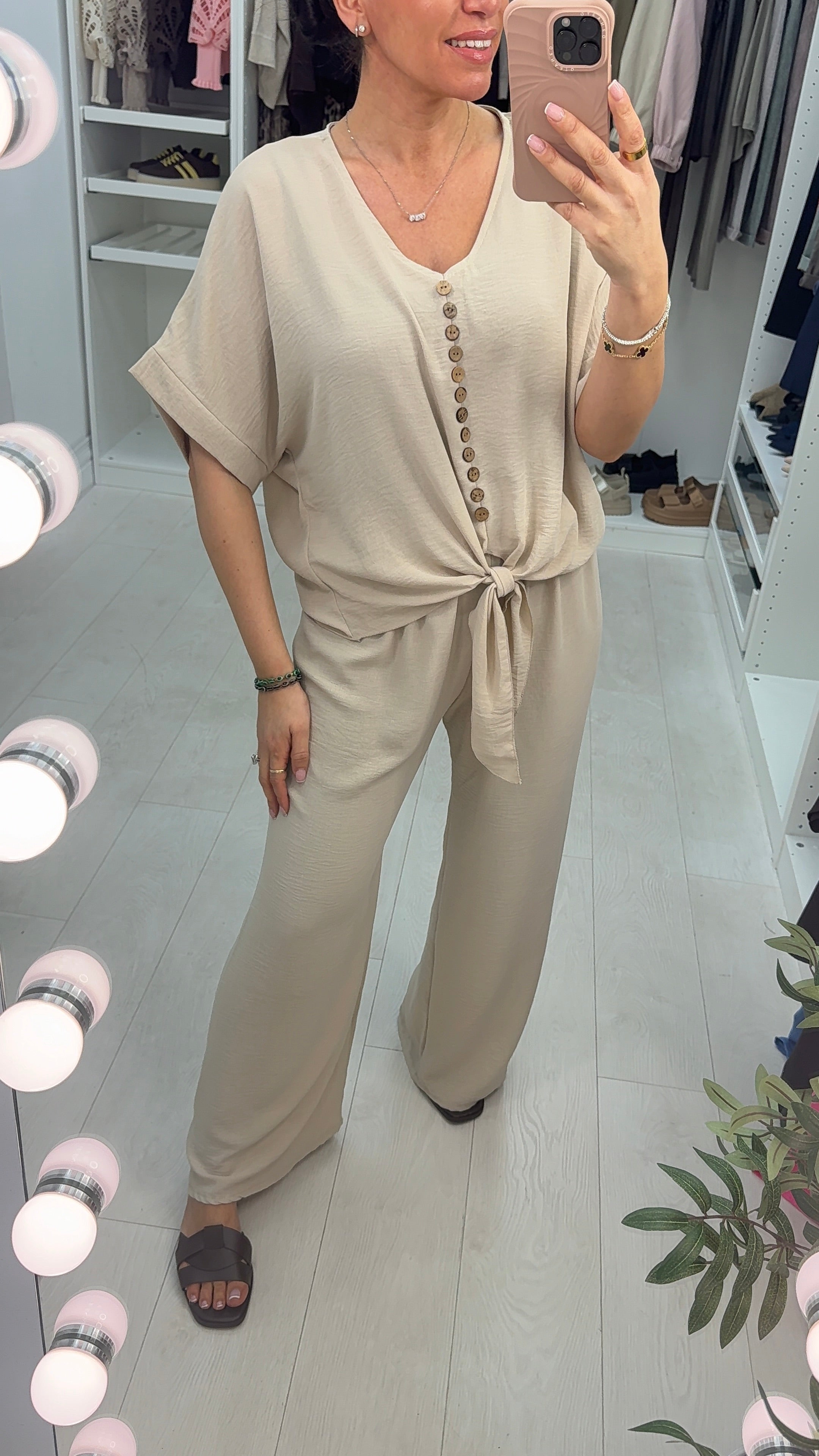 Akari Button Tie Front Co-Ord Set