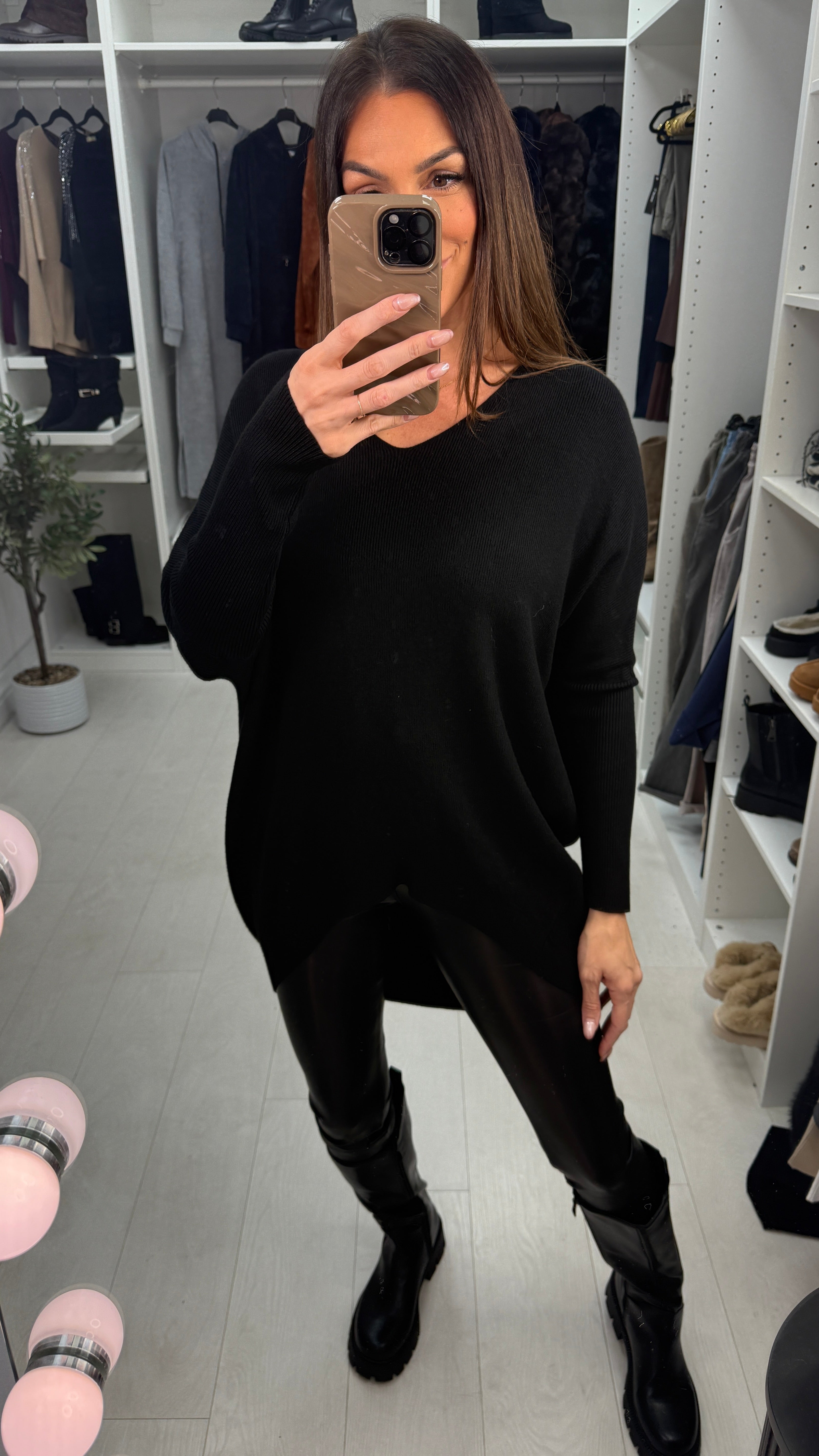Bethan Plain Embellished Cut Out Back Jumper