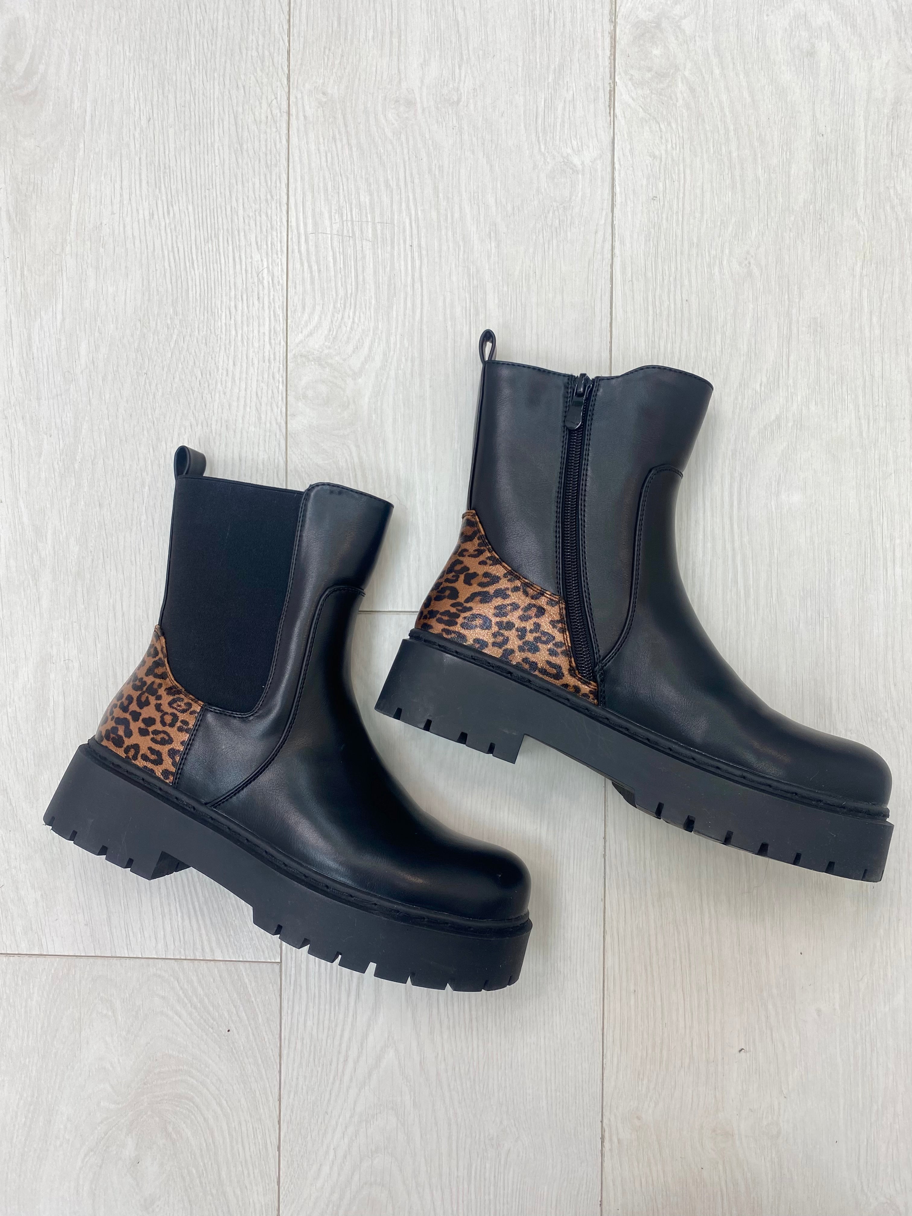 Tulissa Leopard Print Ankle Boots