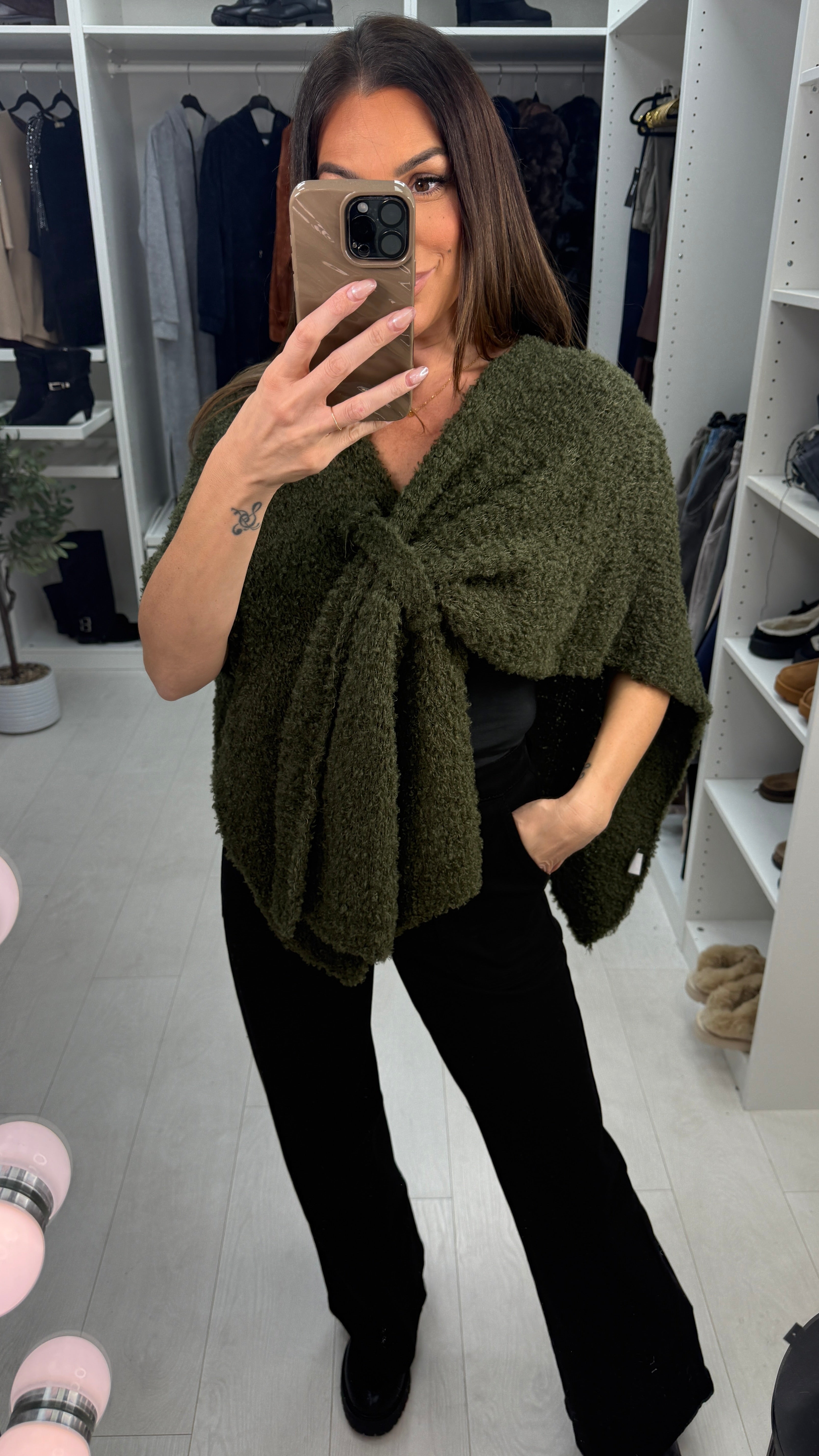 Samona Boucle Super Soft Poncho