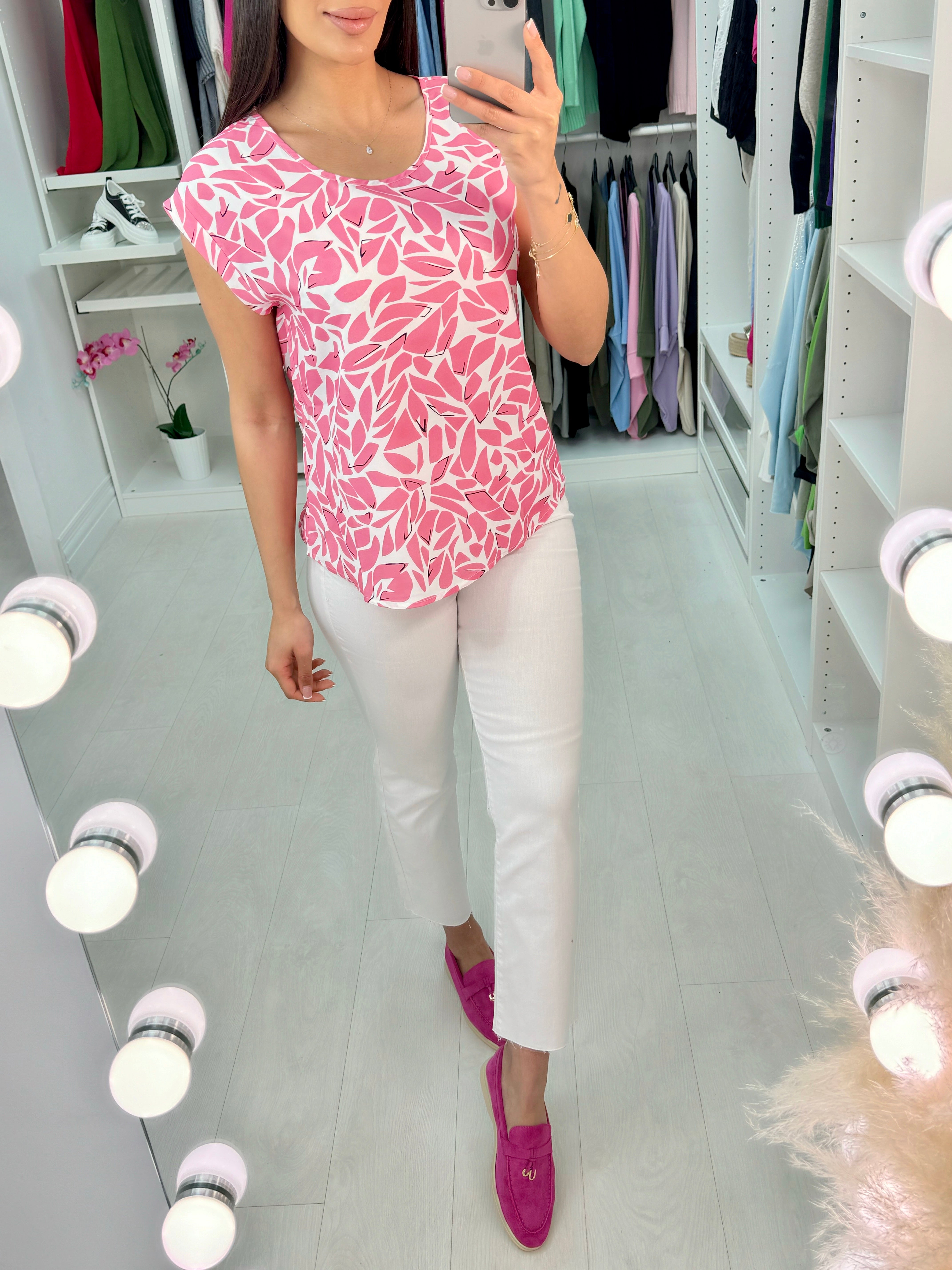 Mirella Geometric Print Top