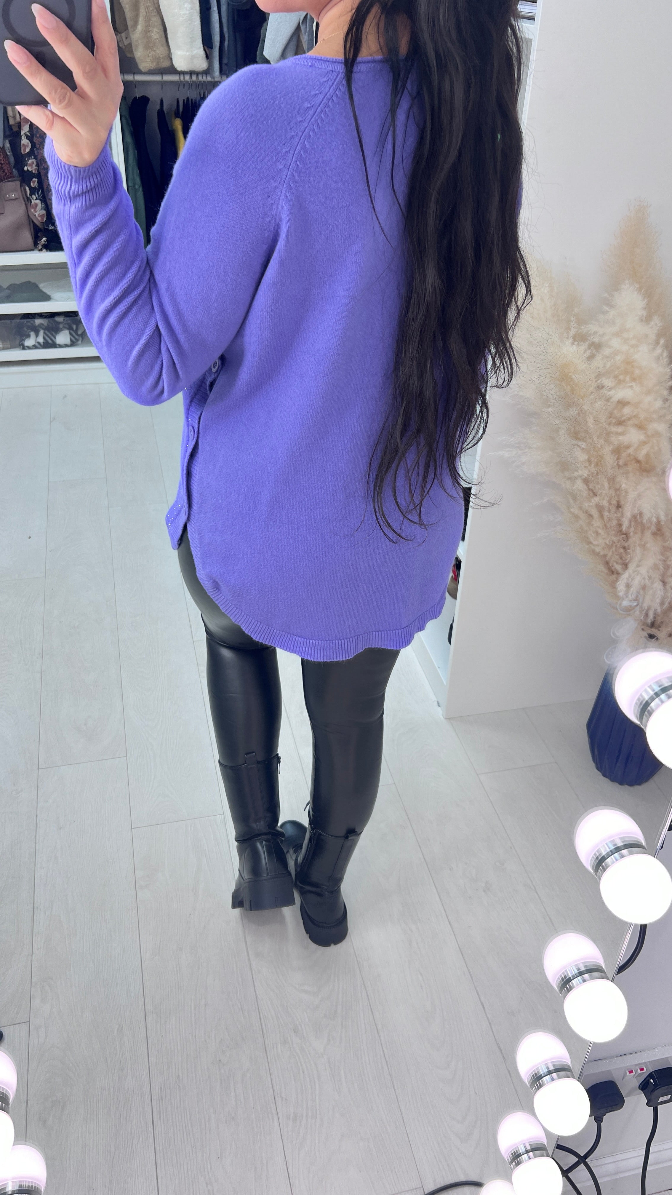 Aisha Diamante Scatter Longline Jumper