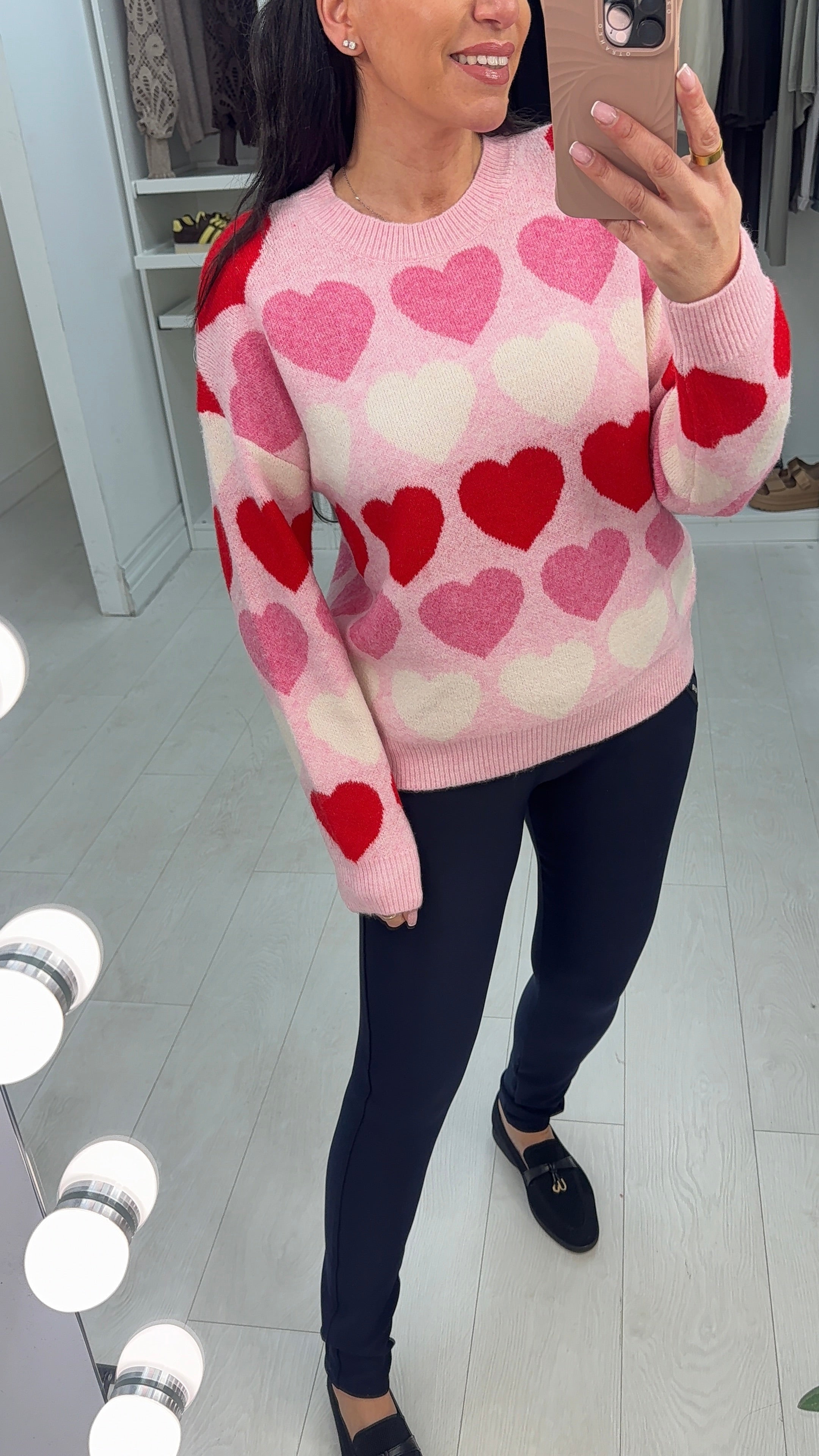 Martine Heart Print Super Soft Jumper