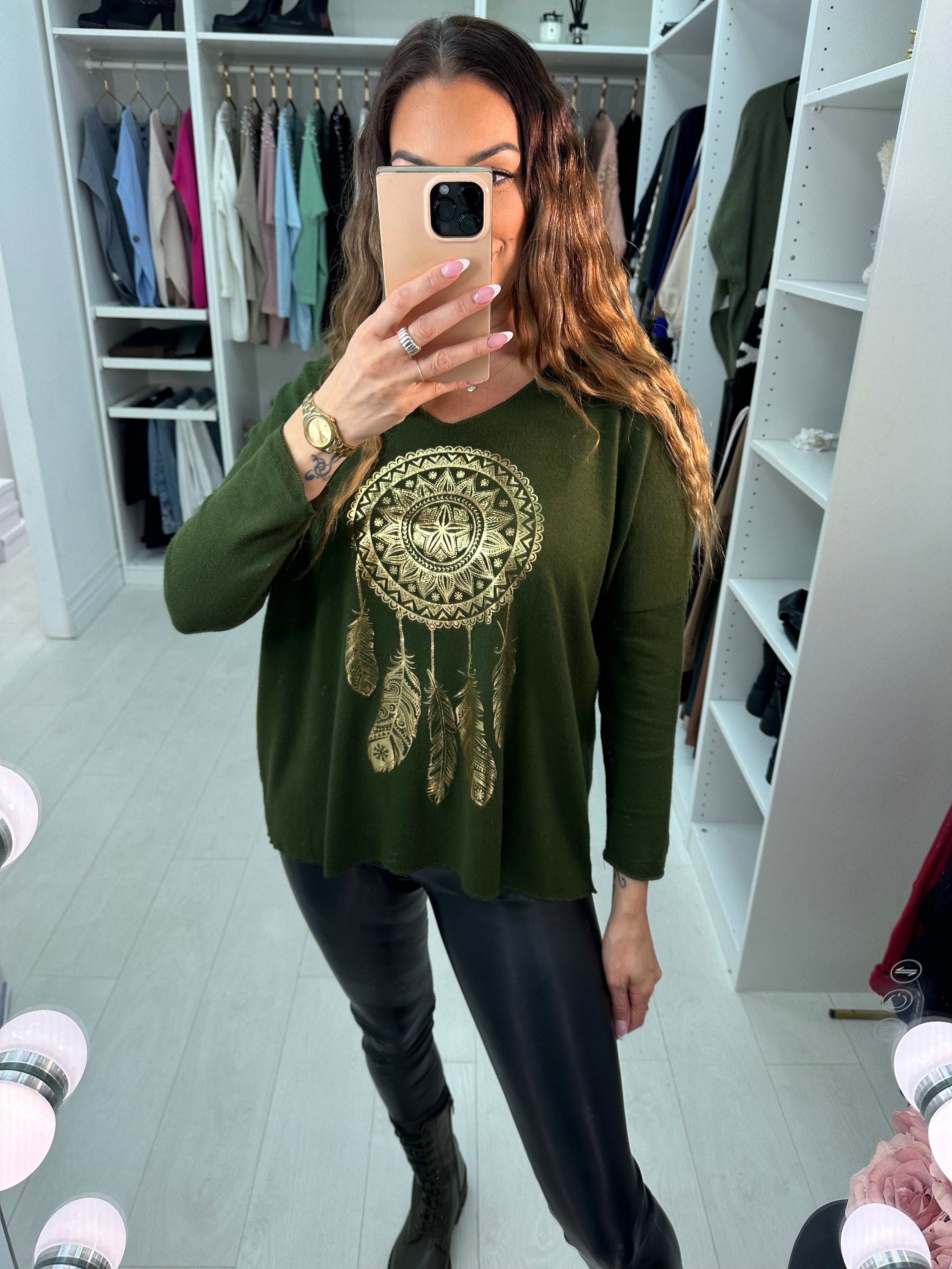 Sivanna Dreamcatcher Detailed Thin Jumper