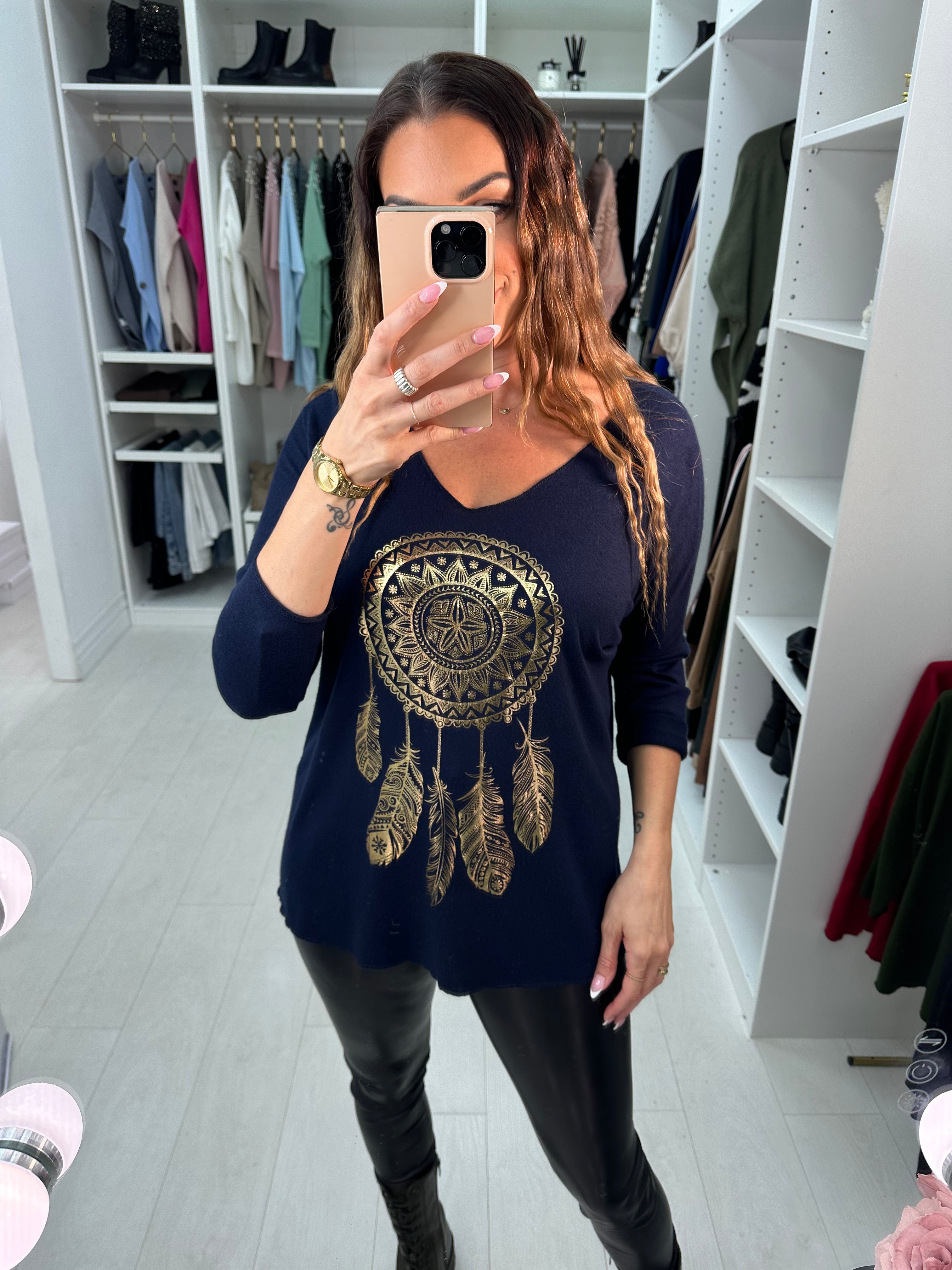 Sivanna Dreamcatcher Detailed Thin Jumper