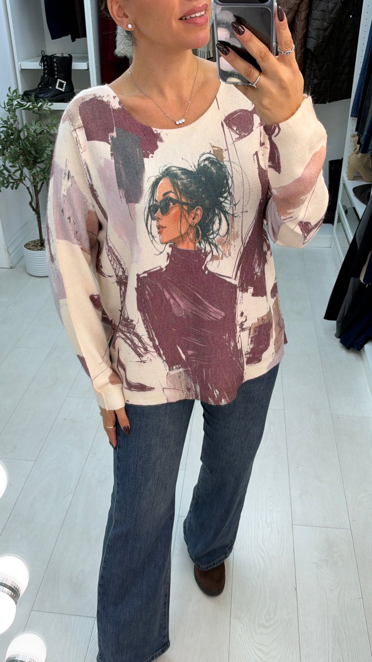 Donatella Paris Print Jumper