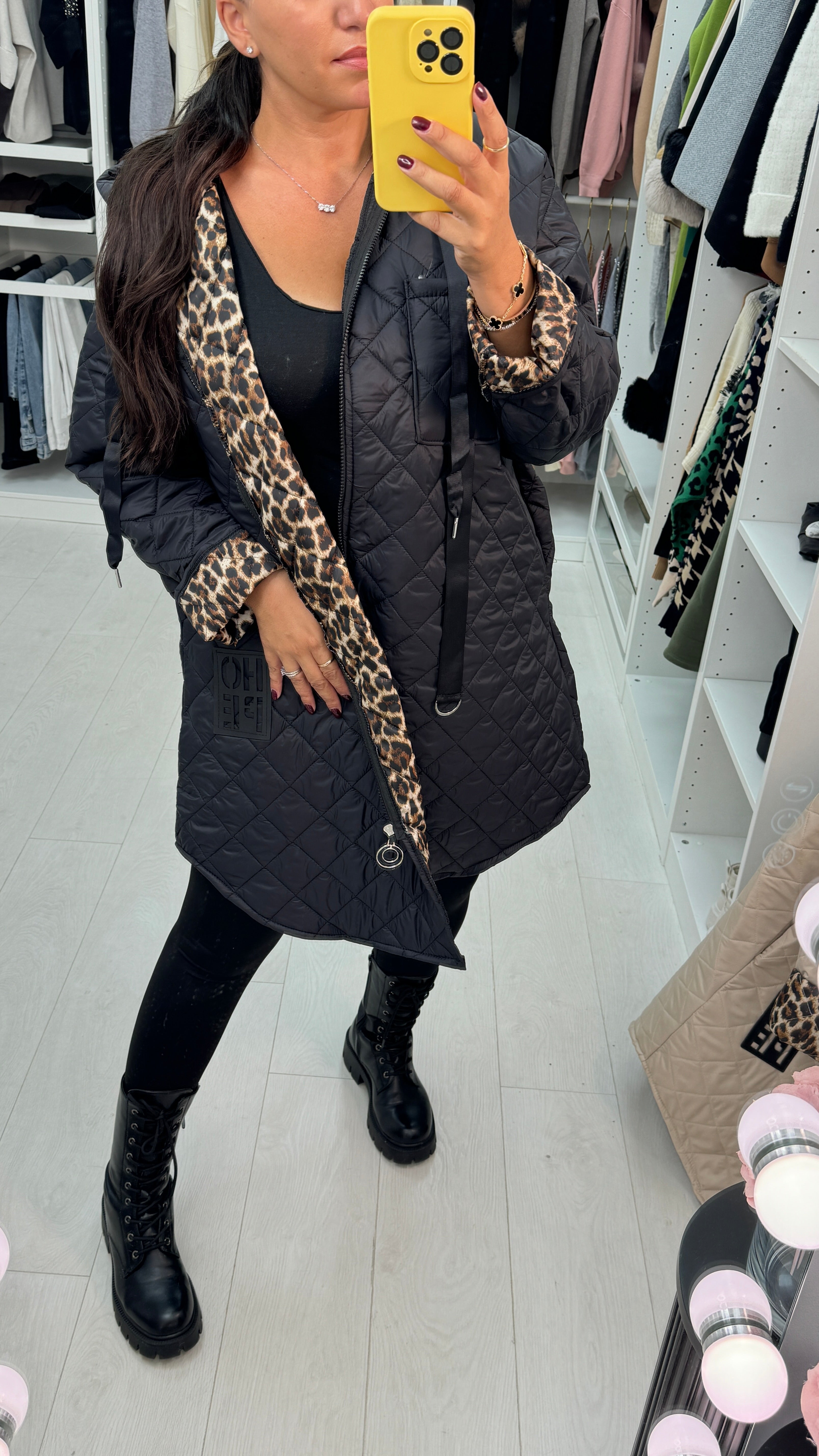 Trace Lightweight Hooded Oversized Quilted Jacket