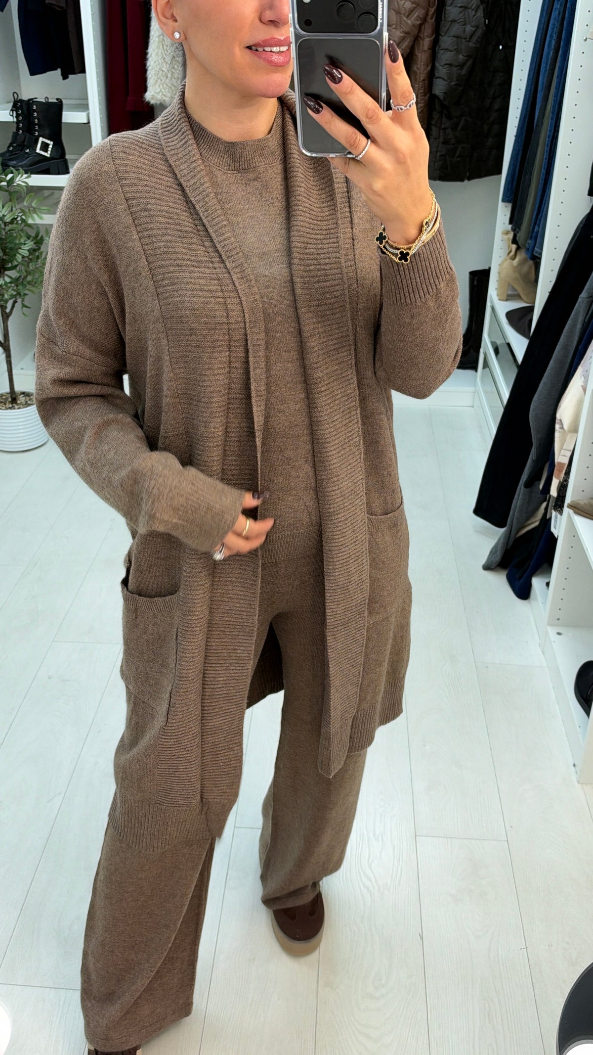 Sinead Plain Knit 3 Piece Loungewear Set