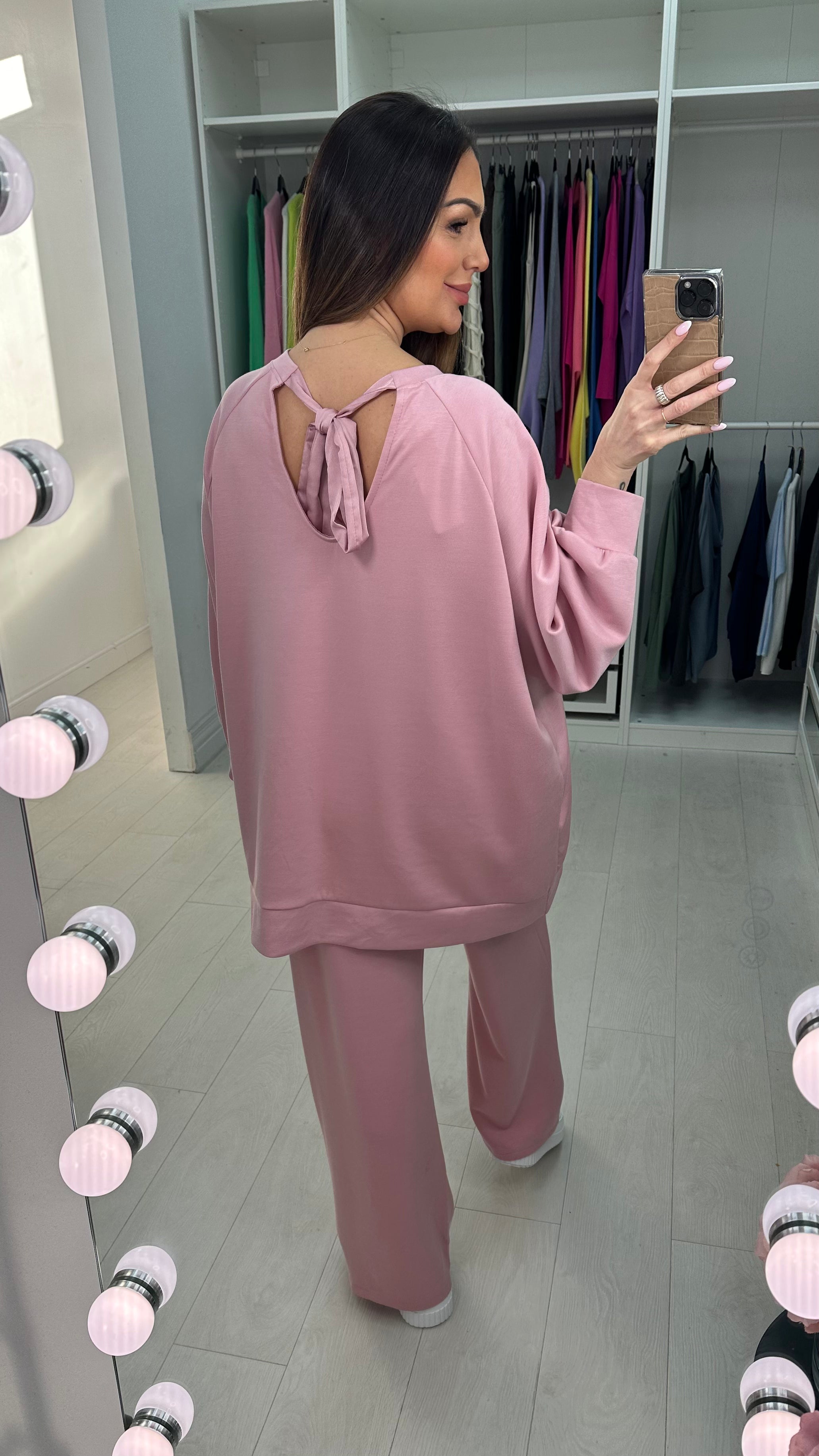 Alicia Plain Ribbon Detailed Co-Ord Set