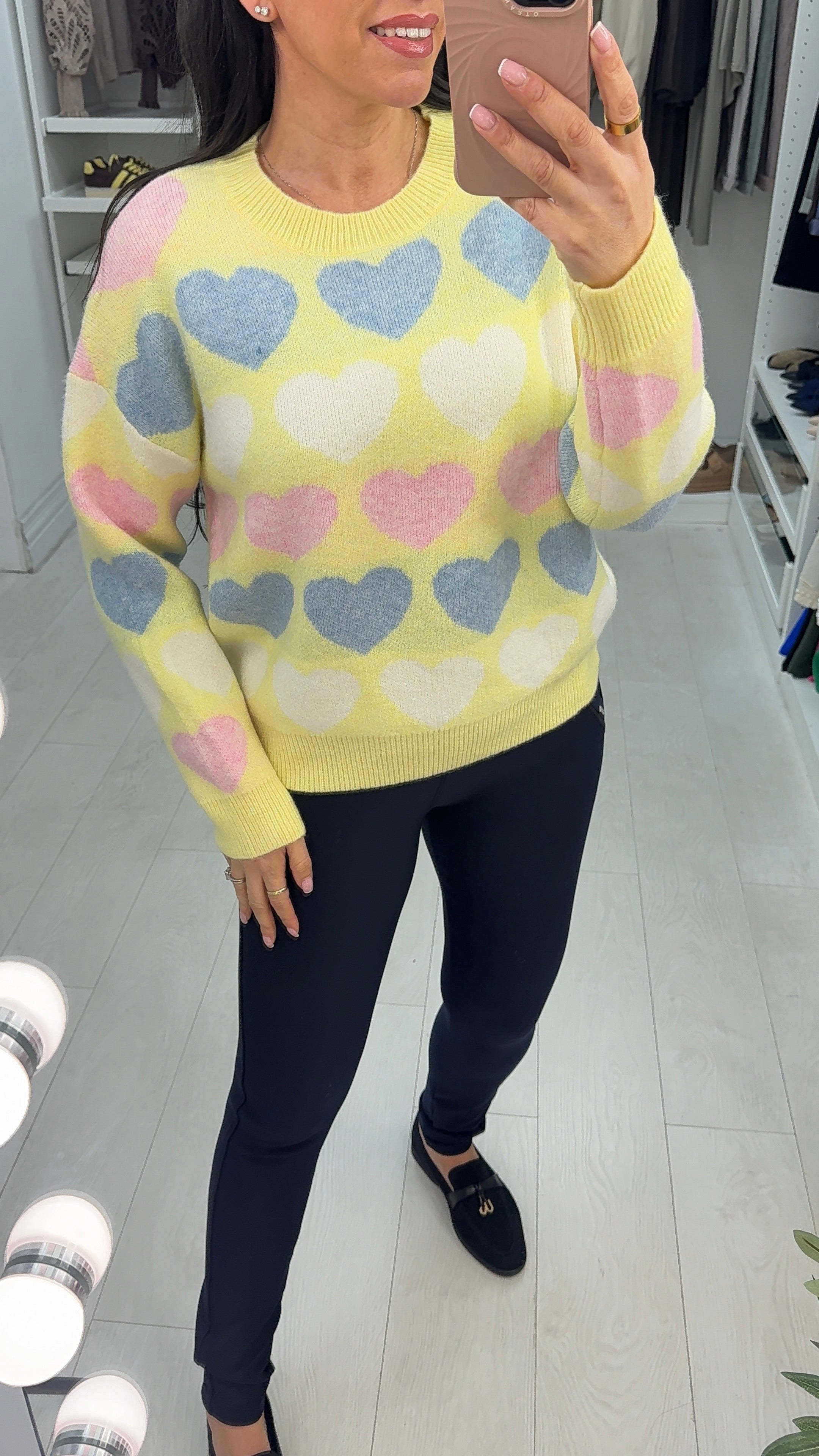 Martine Heart Print Super Soft Jumper