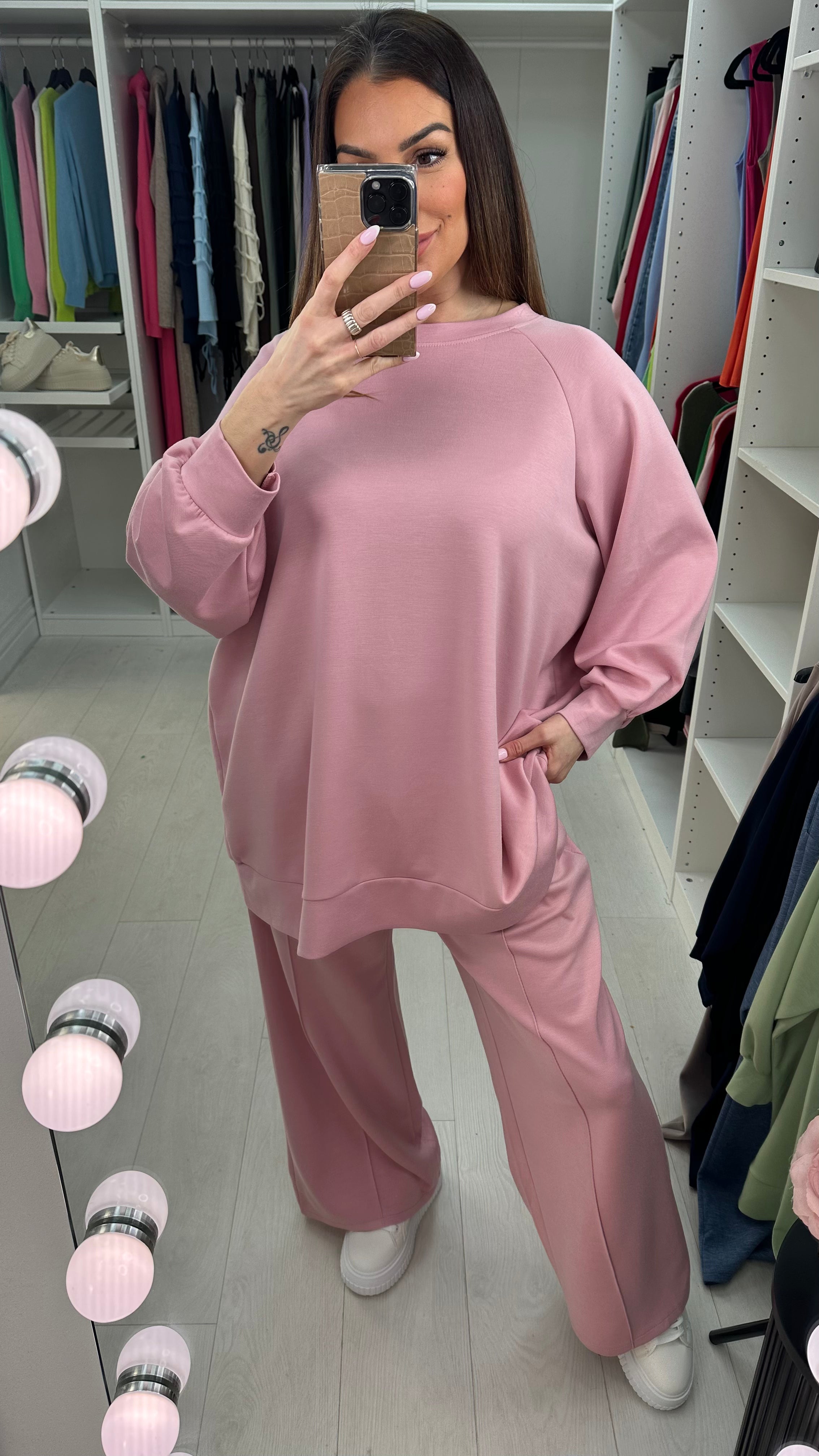 Alicia Plain Ribbon Detailed Co-Ord Set