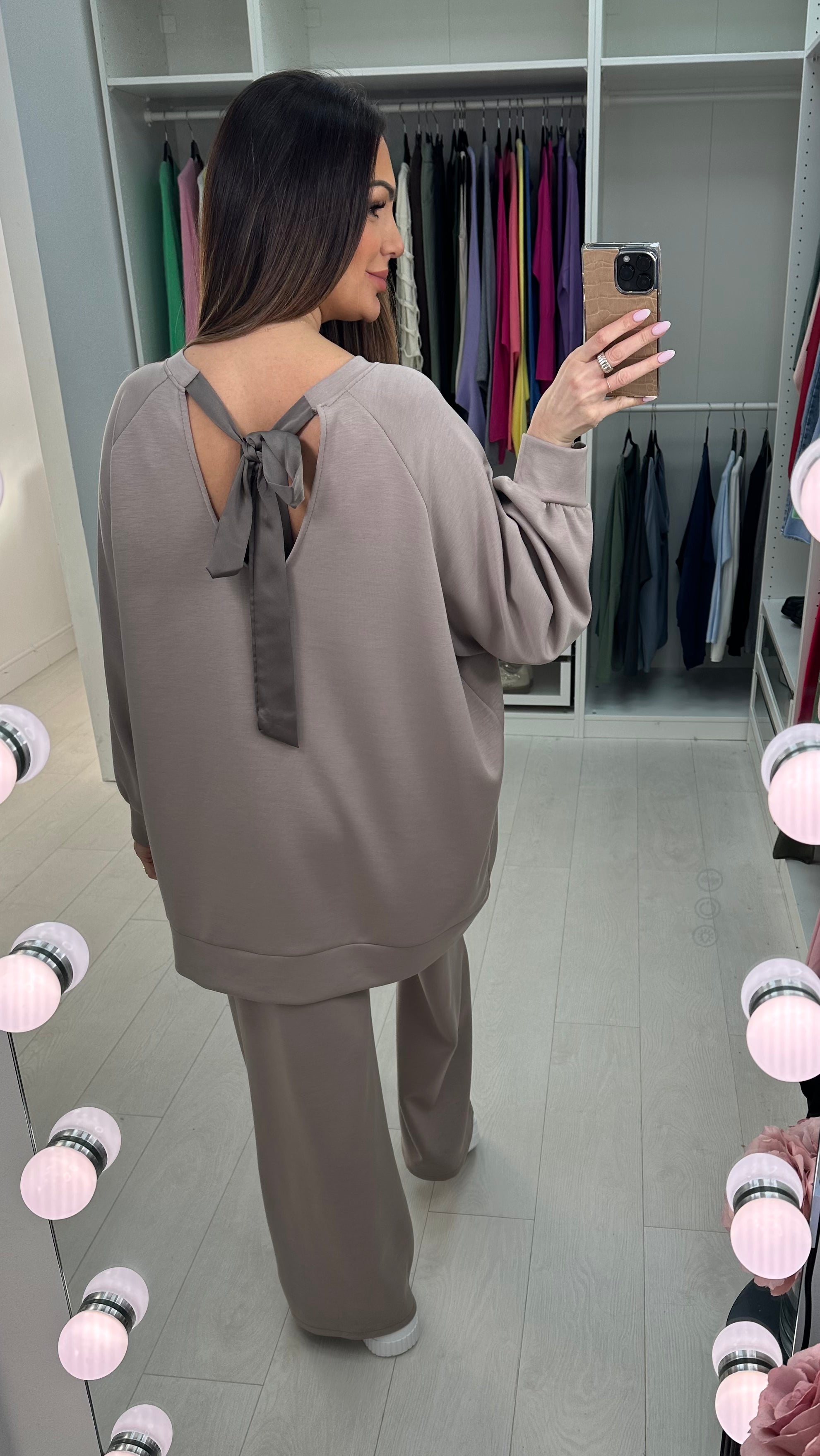 Alicia Plain Ribbon Detailed Co-Ord Set