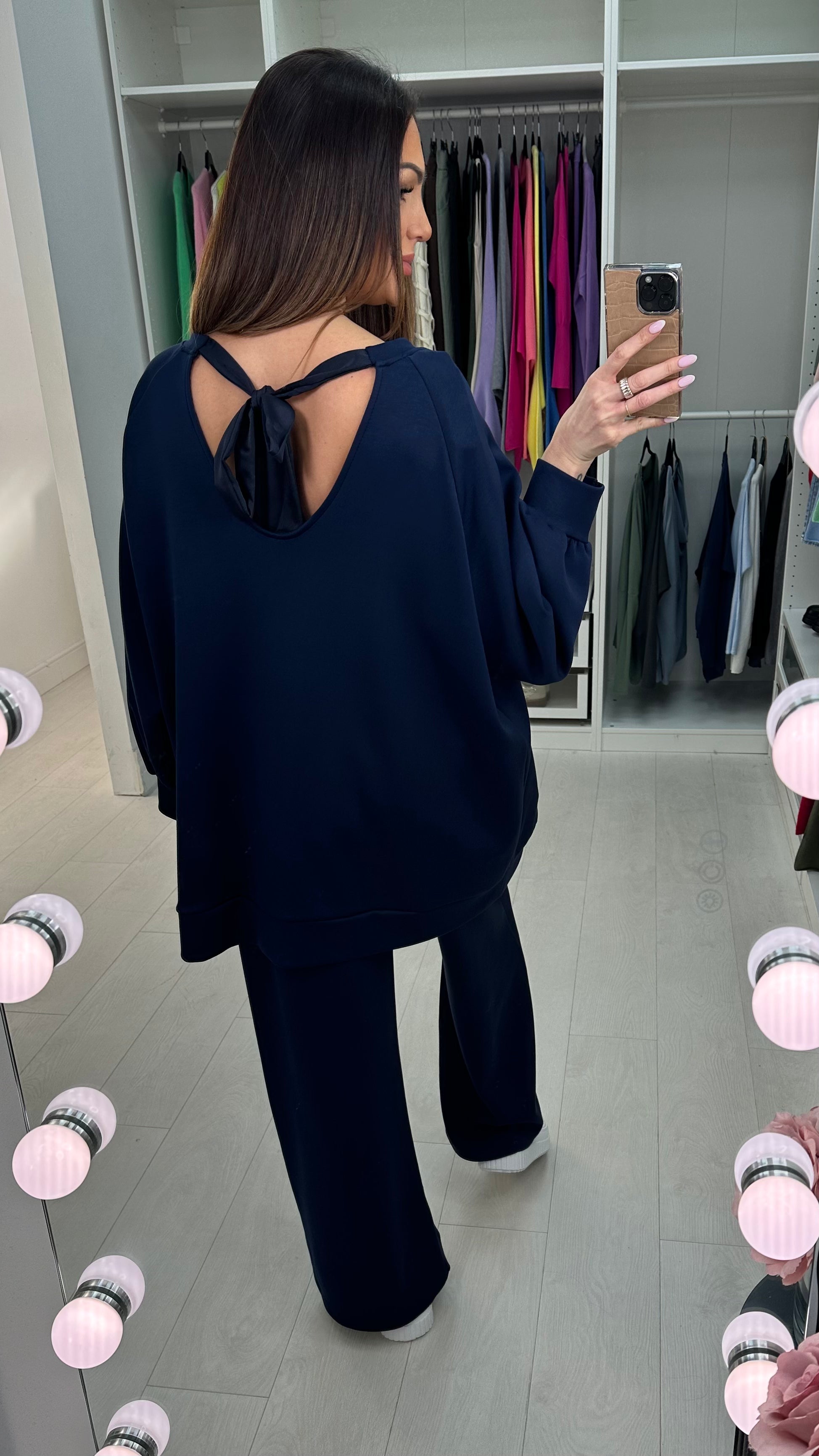 Alicia Plain Ribbon Detailed Co-Ord Set