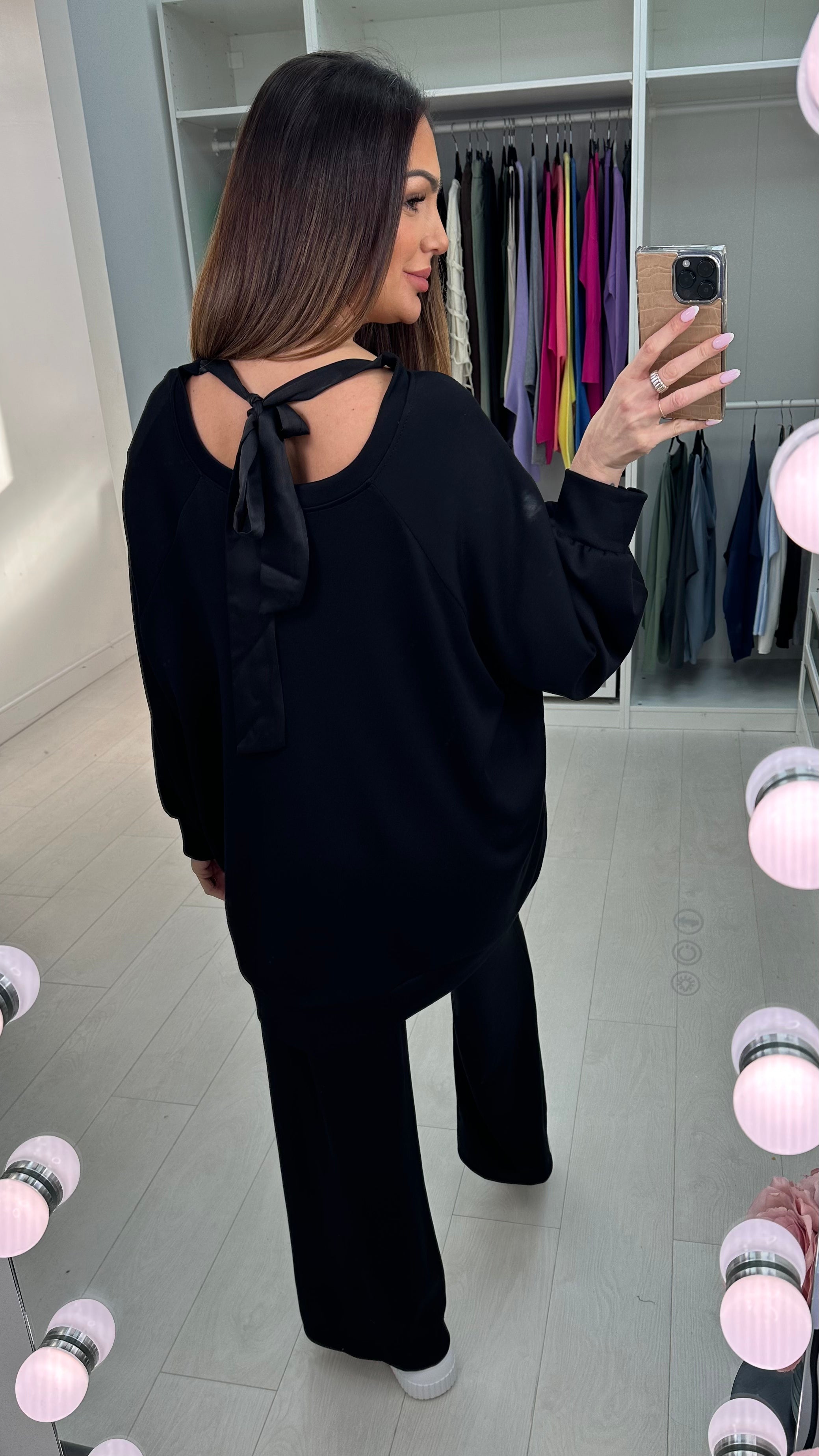 Alicia Plain Ribbon Detailed Co-Ord Set