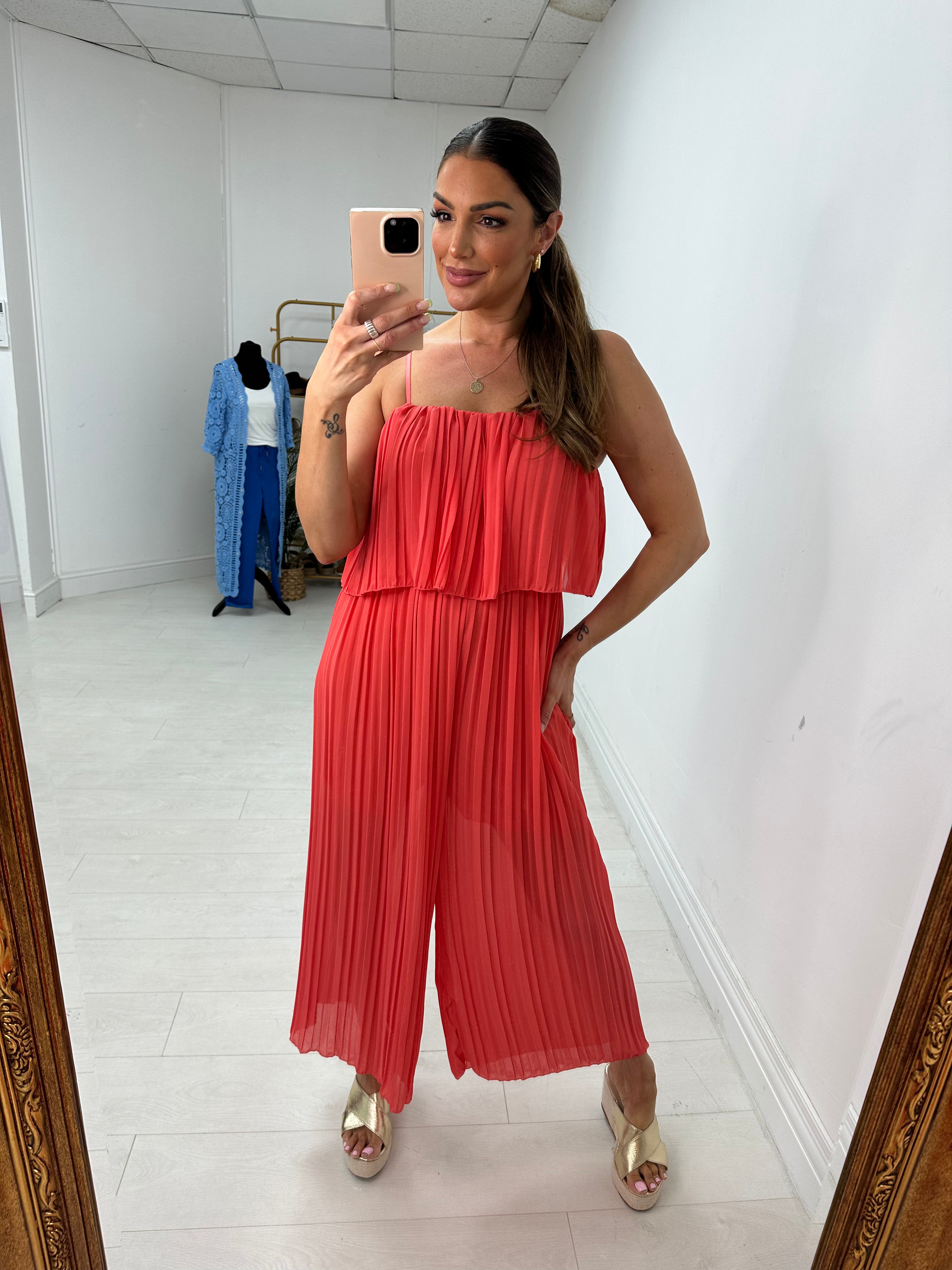 Reece Pleated Double Layer Jumpsuit