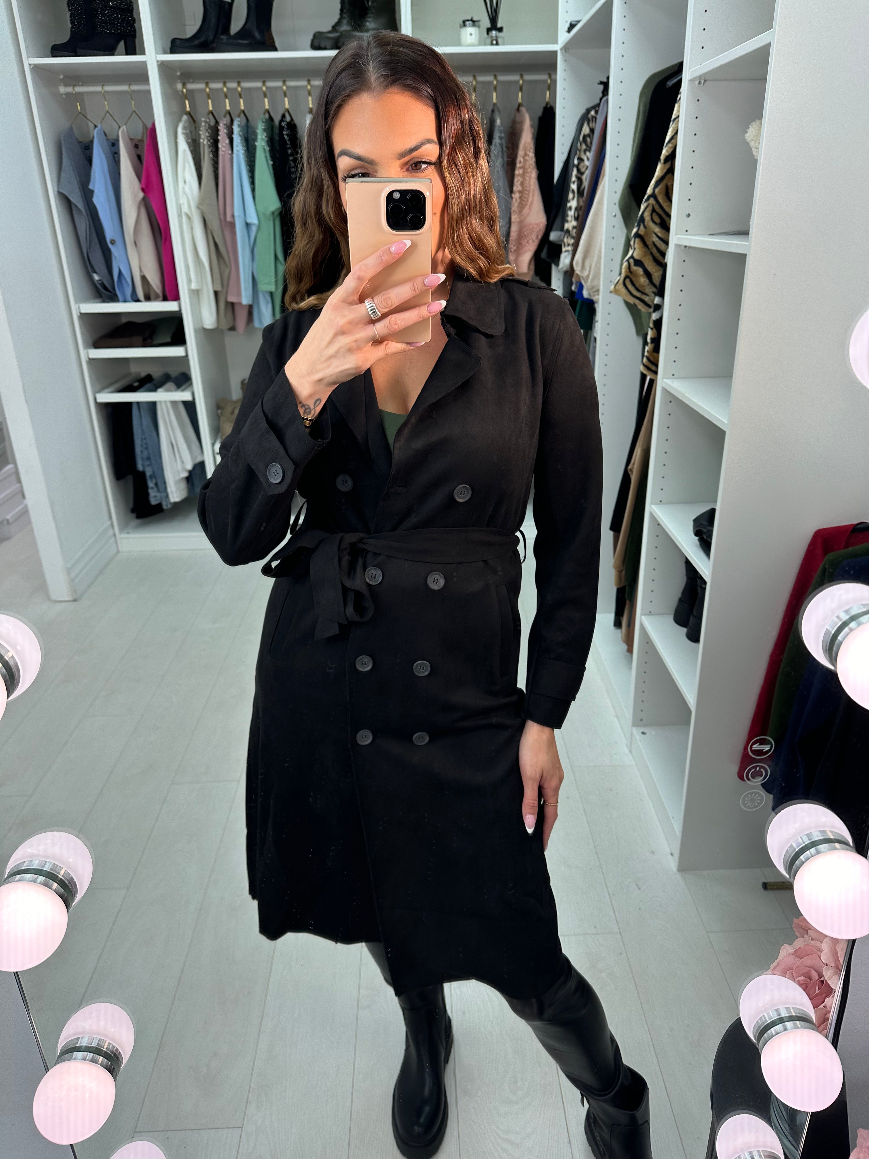 Blaire Faux Suede Longline Jacket