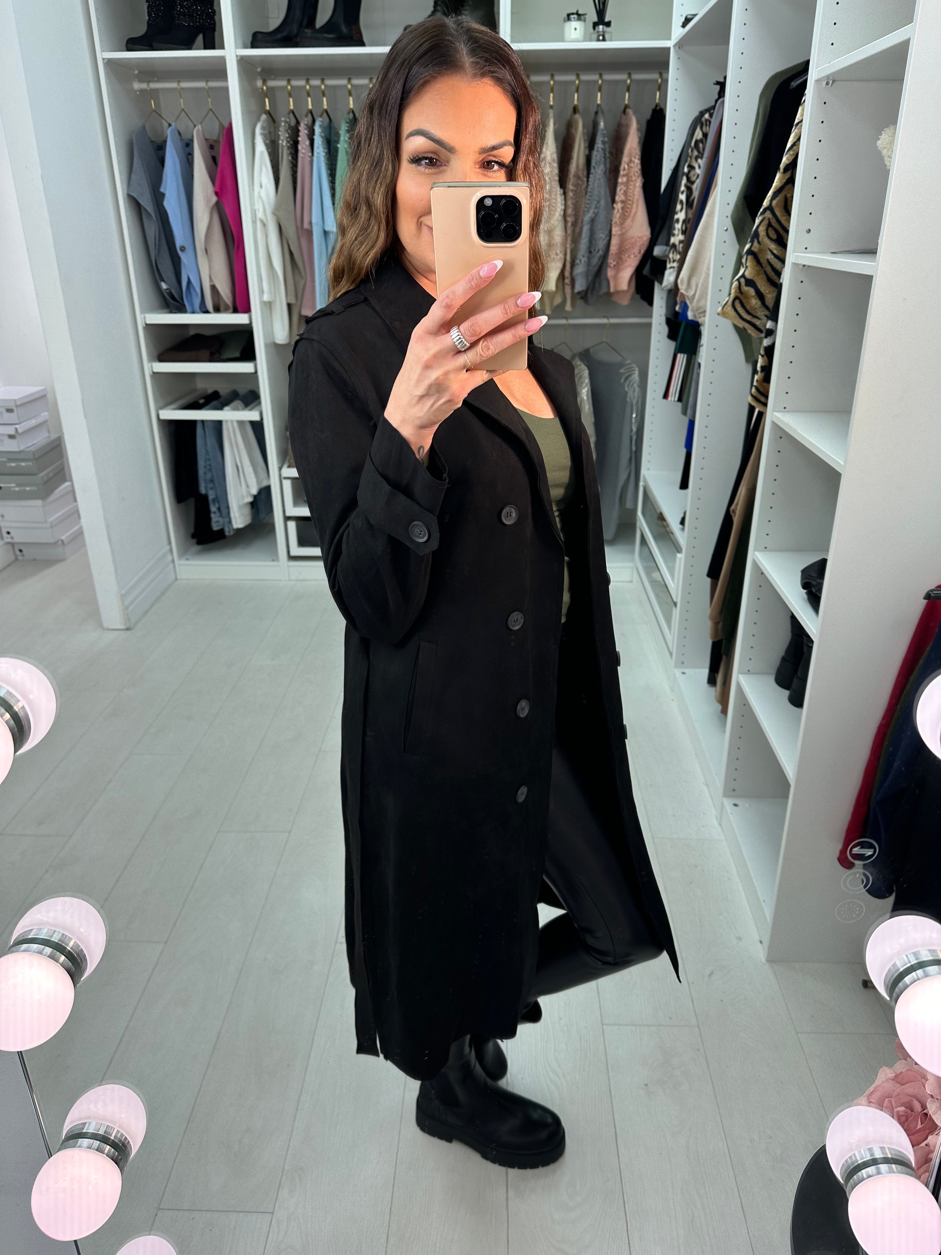 Blaire Faux Suede Longline Jacket