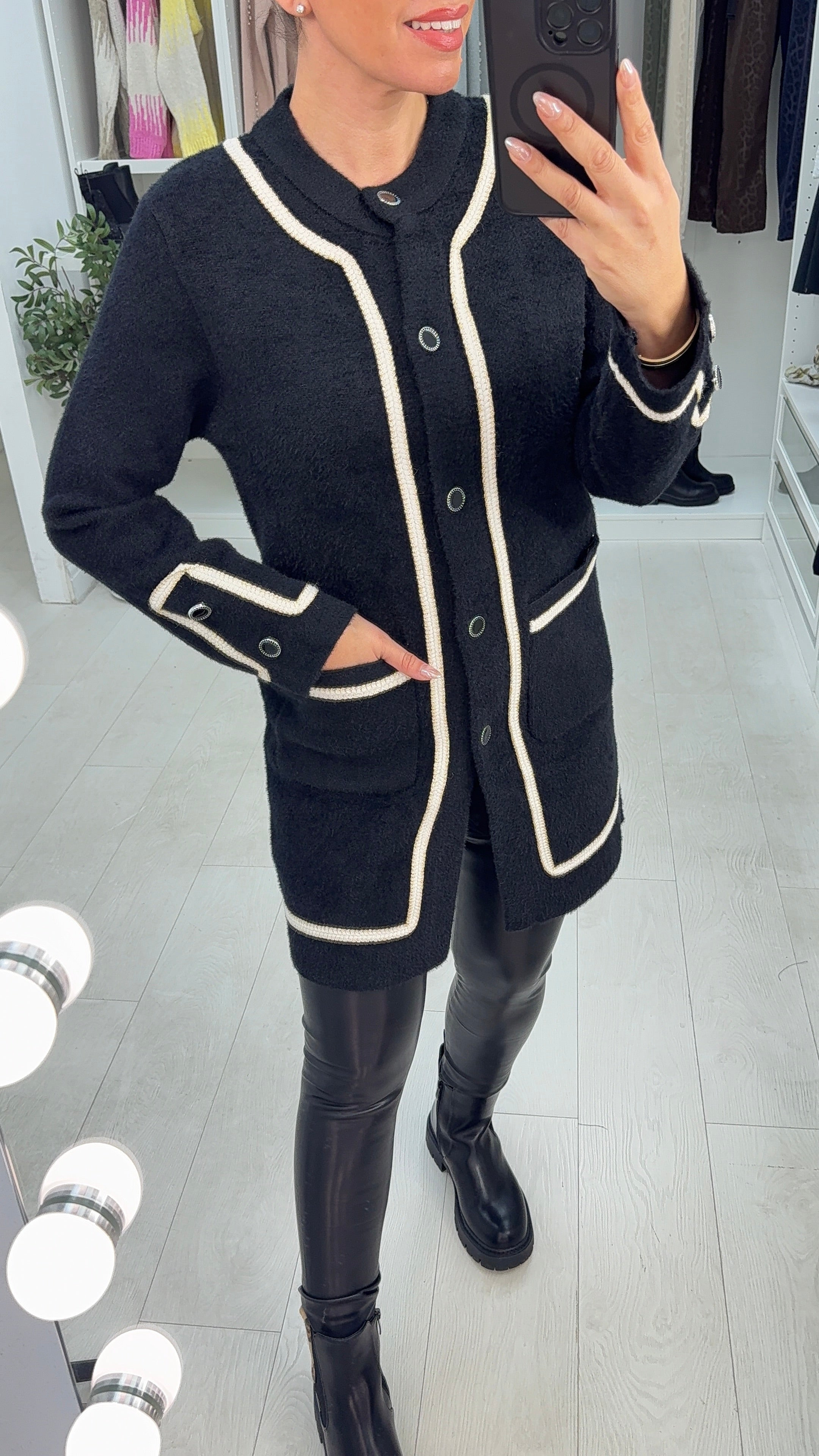 Federica Super Soft Detailed Hem Cardi Jacket