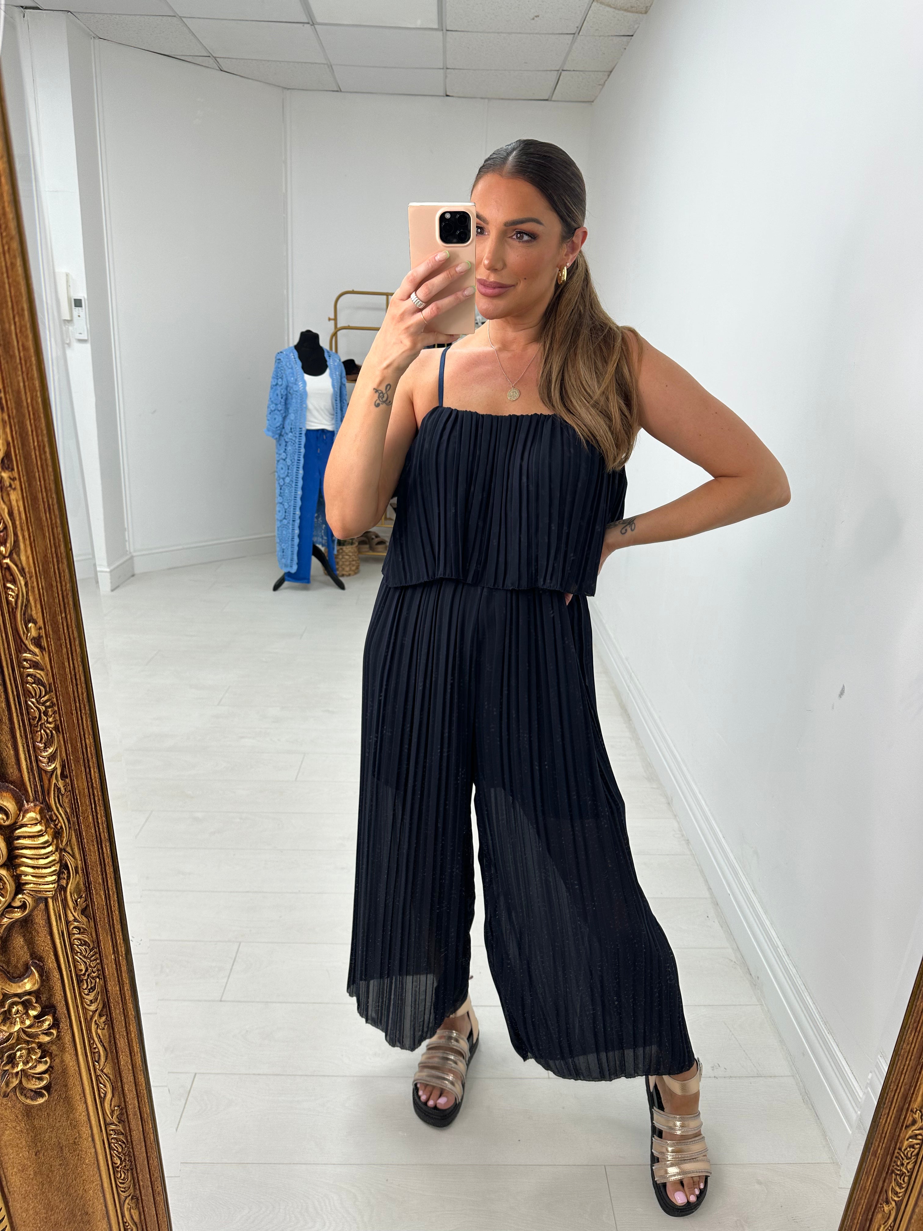Reece Pleated Double Layer Jumpsuit