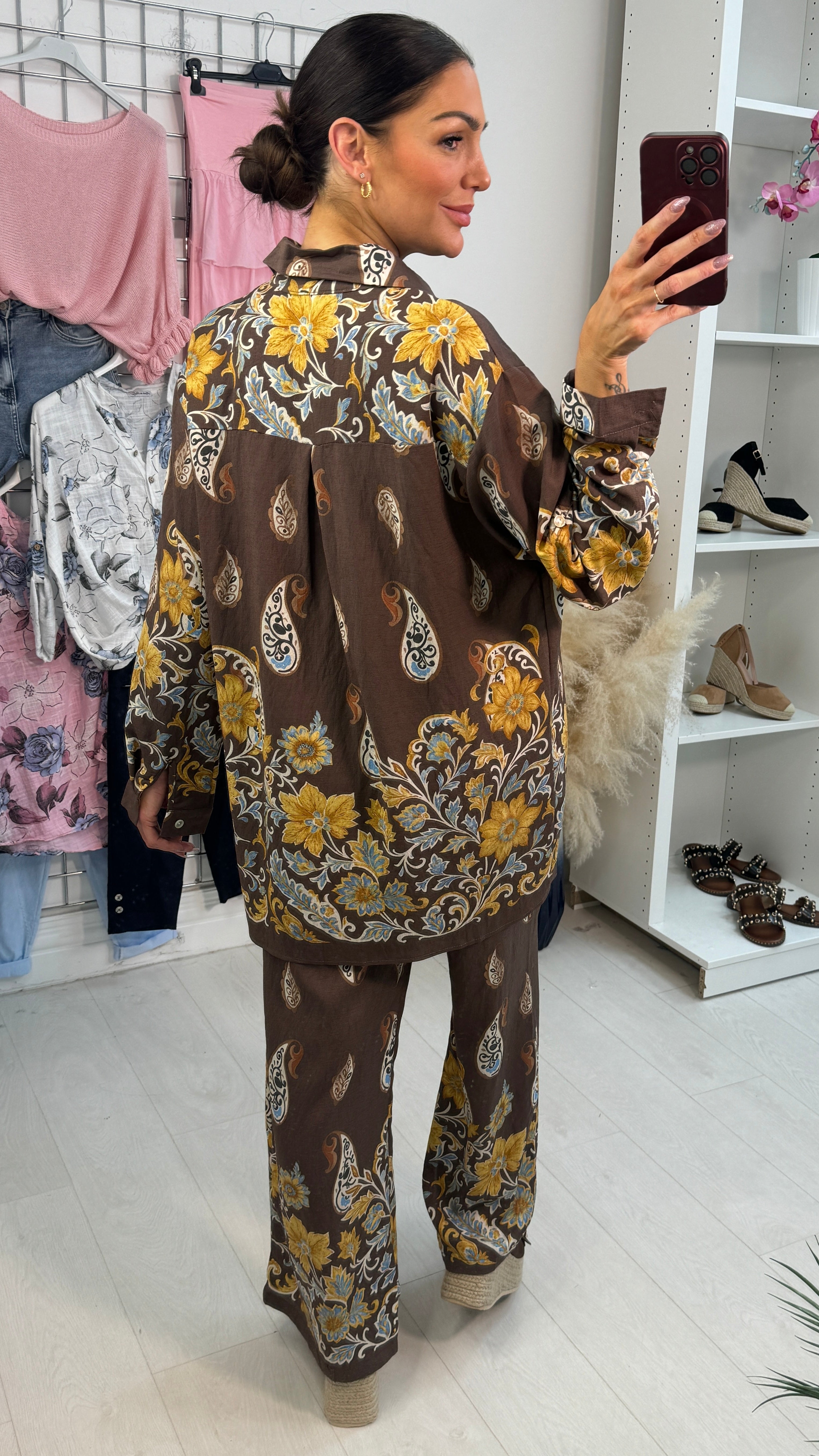 Devon Paisley Print Shirt Co-Ord Set