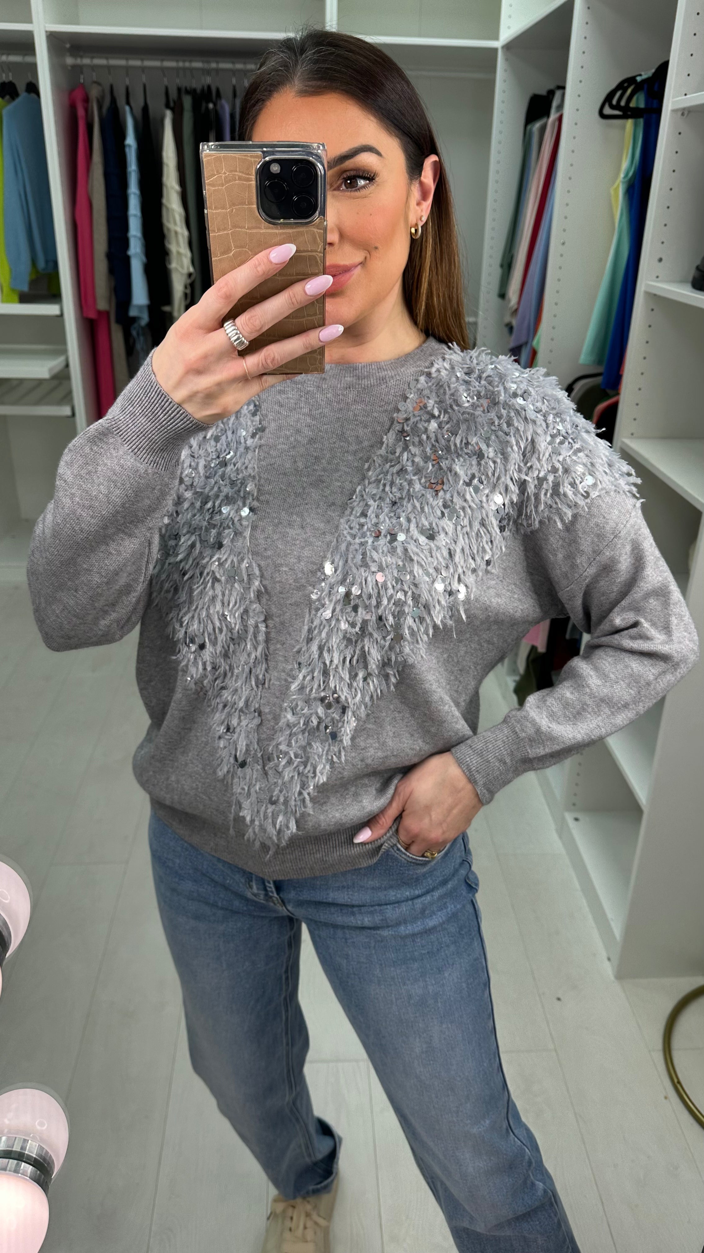 Gabriela Detailed Panel Knit jumper