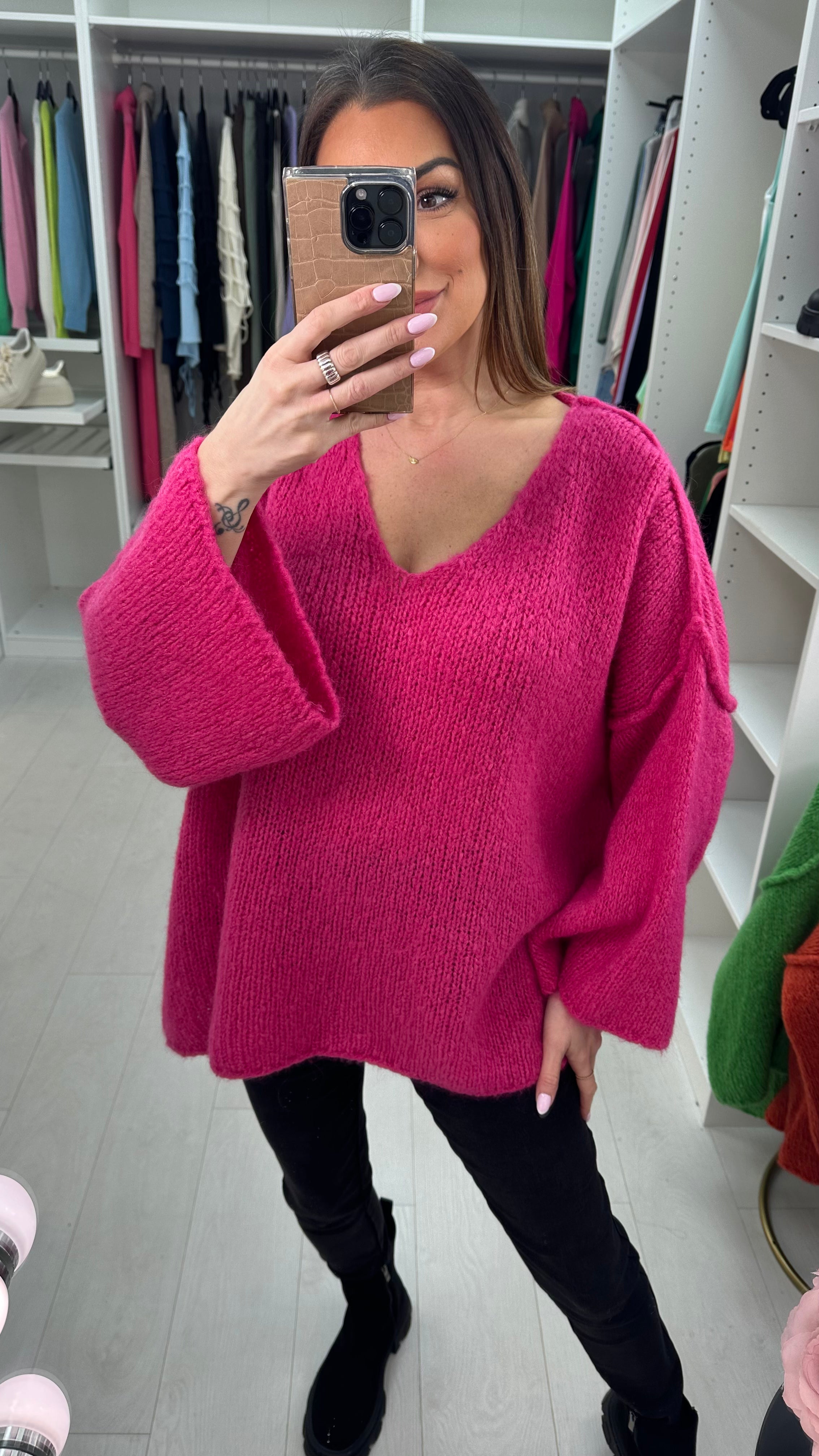 Bellmira Plain Super Soft Oversized Jumper