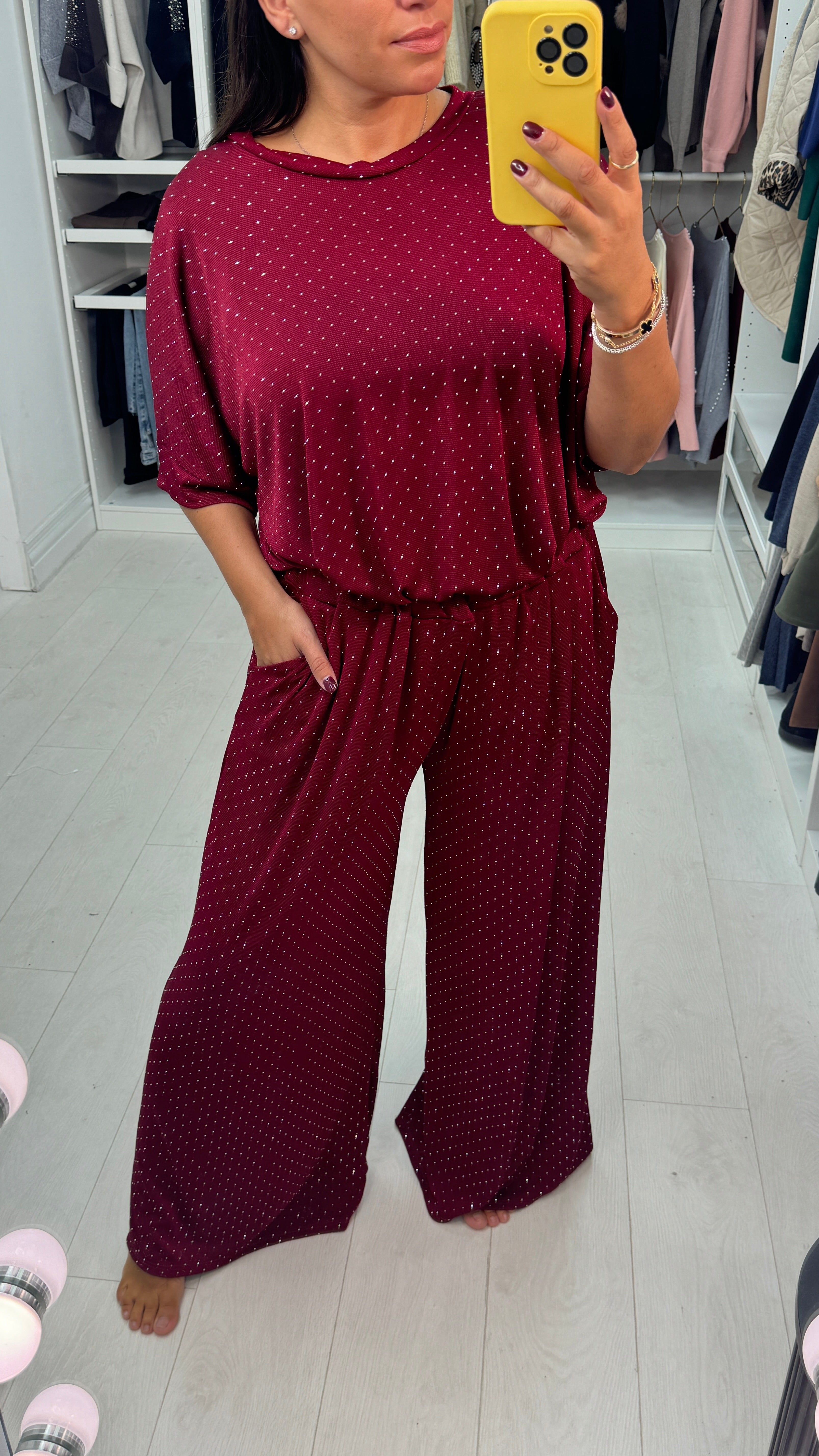 Calliope Diamante Loose Fit Loungewear Set