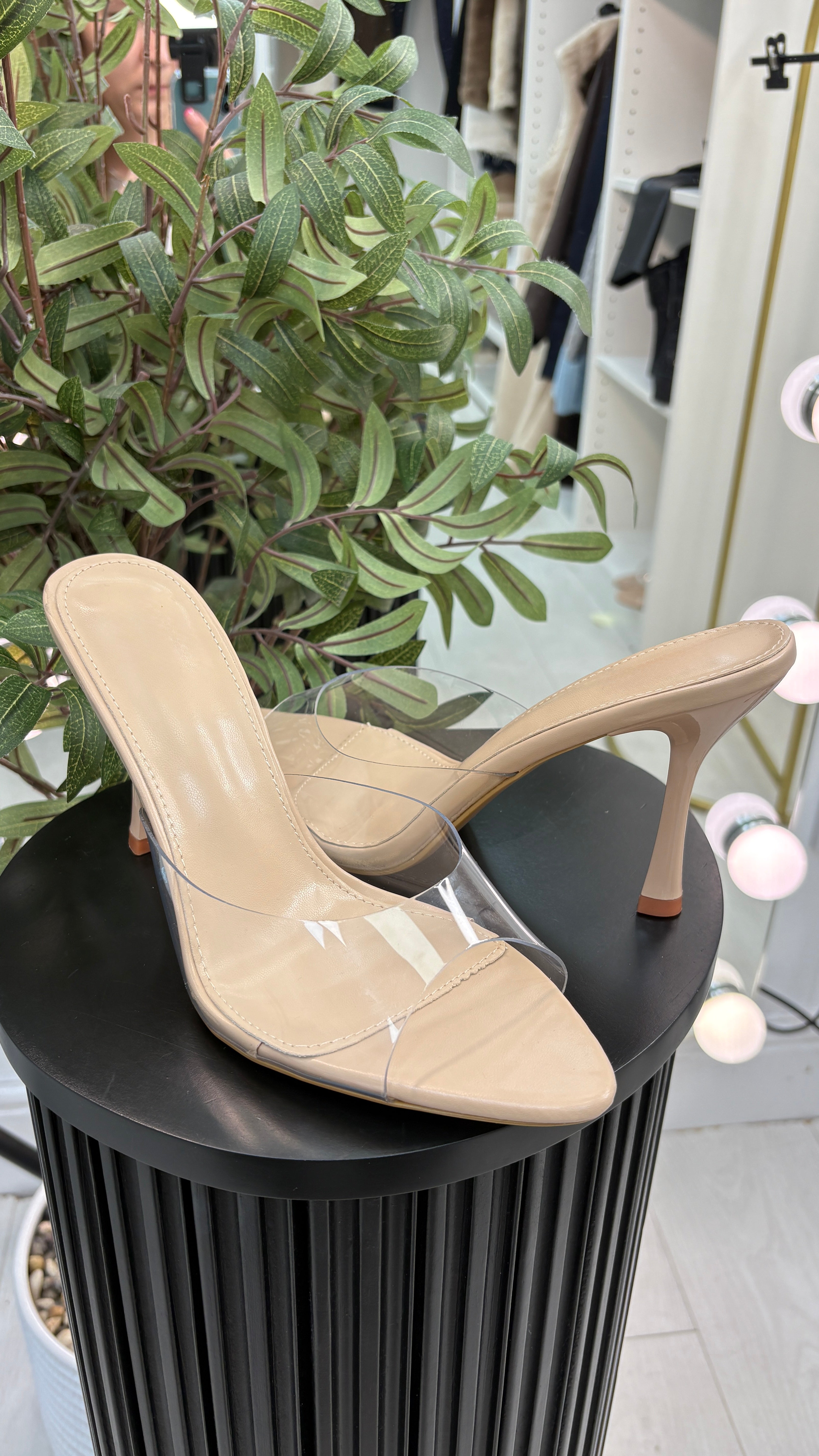 Terissa Open Toe Heeled Mules