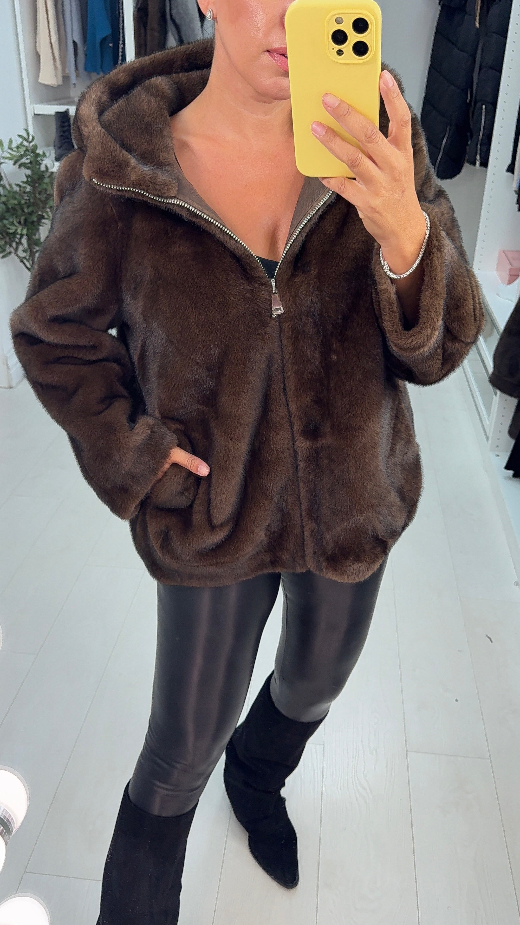 Milano Faux Fur Hooded Jacket