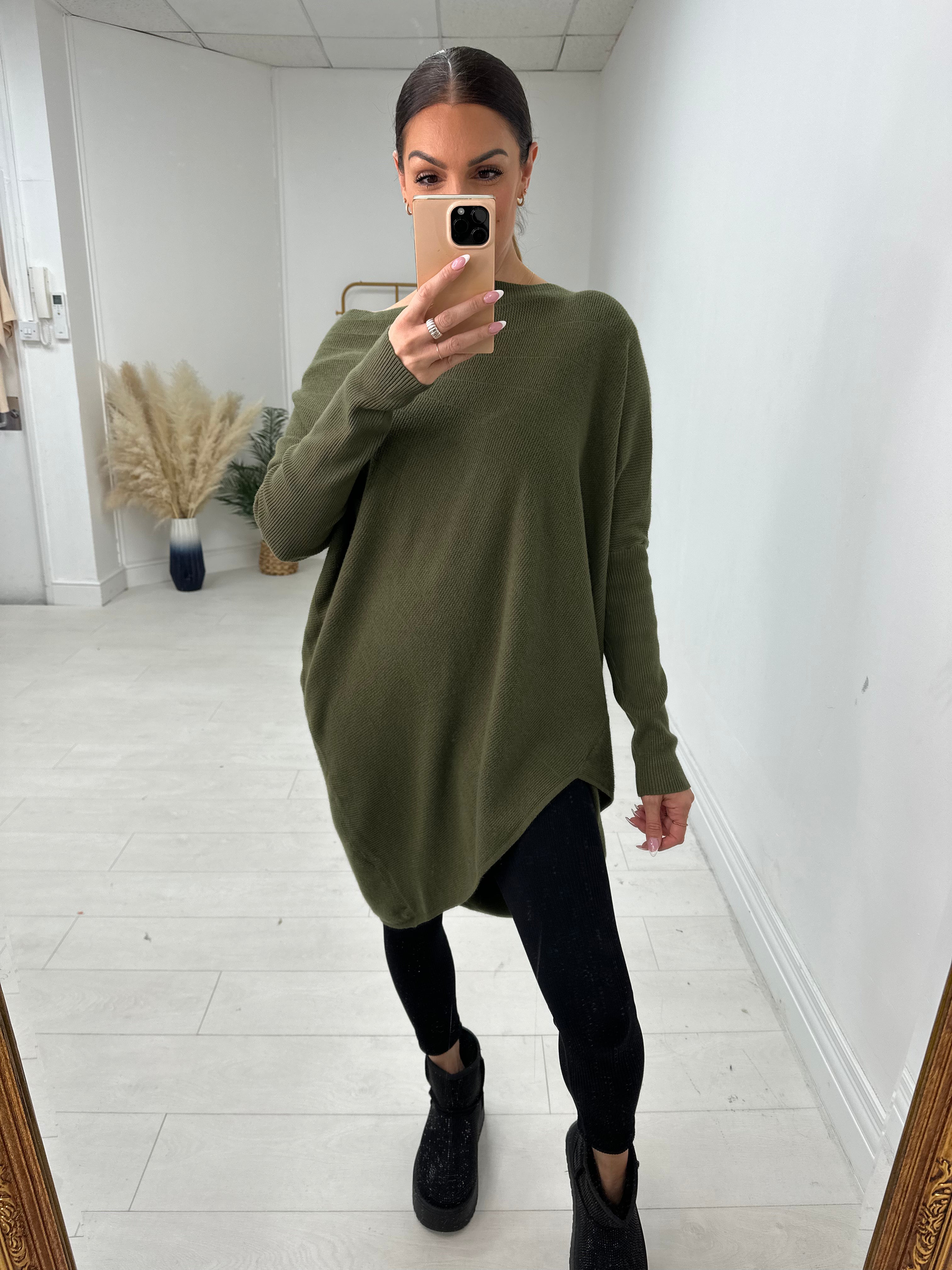 Baylor Cowl Neck Asymmetric Hem Jumper