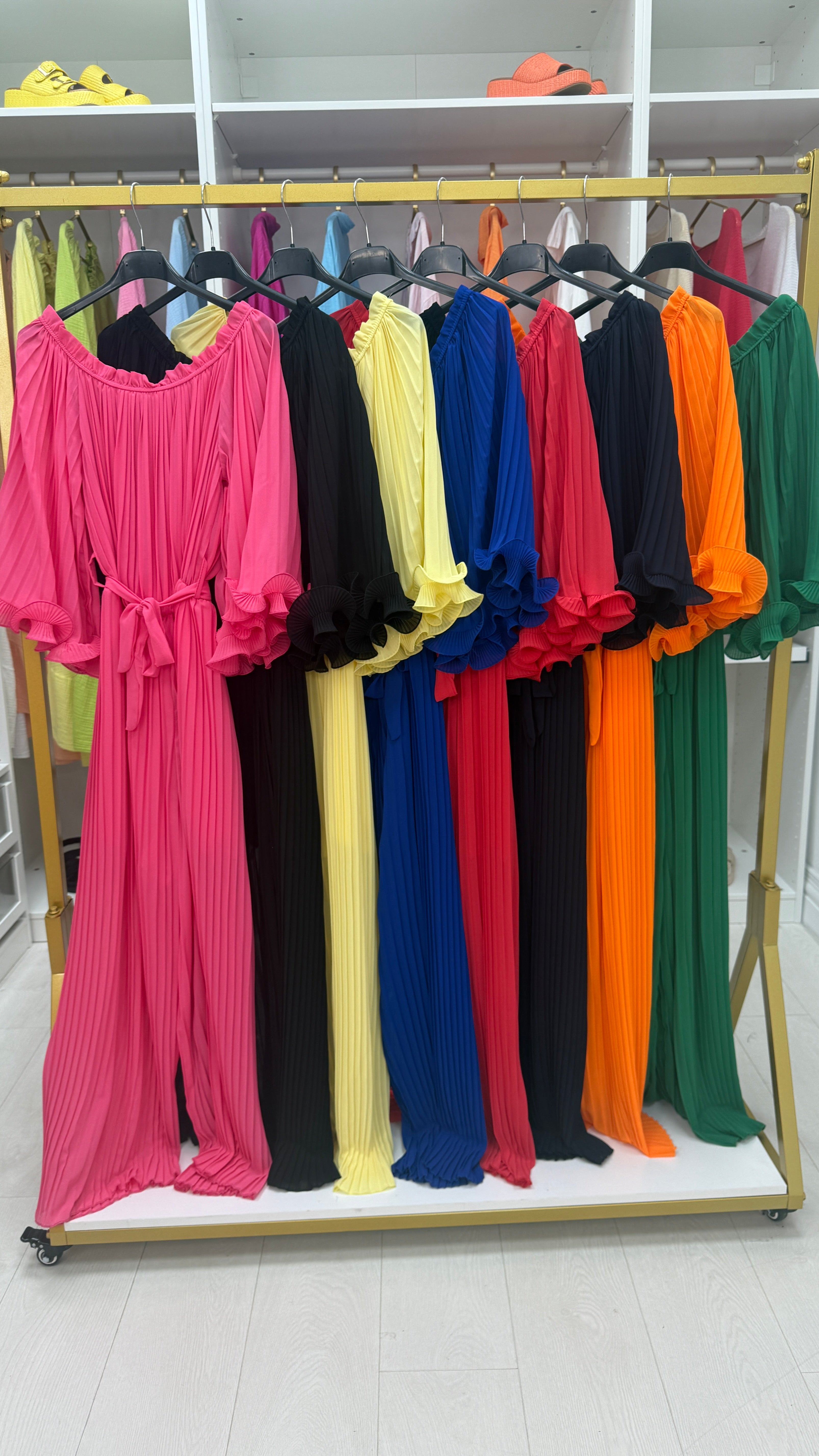 Donella Frill Sleeve Pleat Jumpsuit