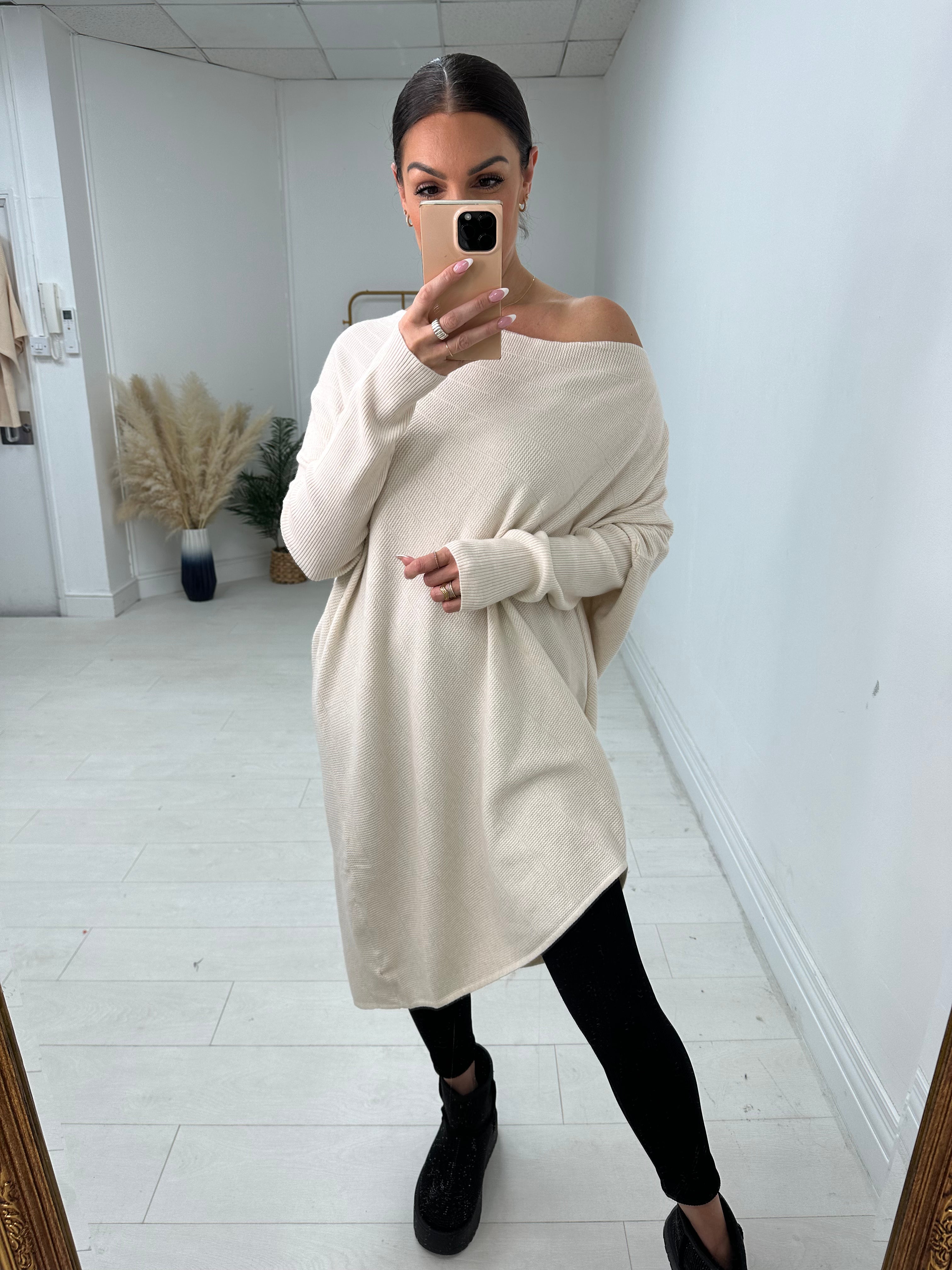 Baylor Cowl Neck Asymmetric Hem Jumper