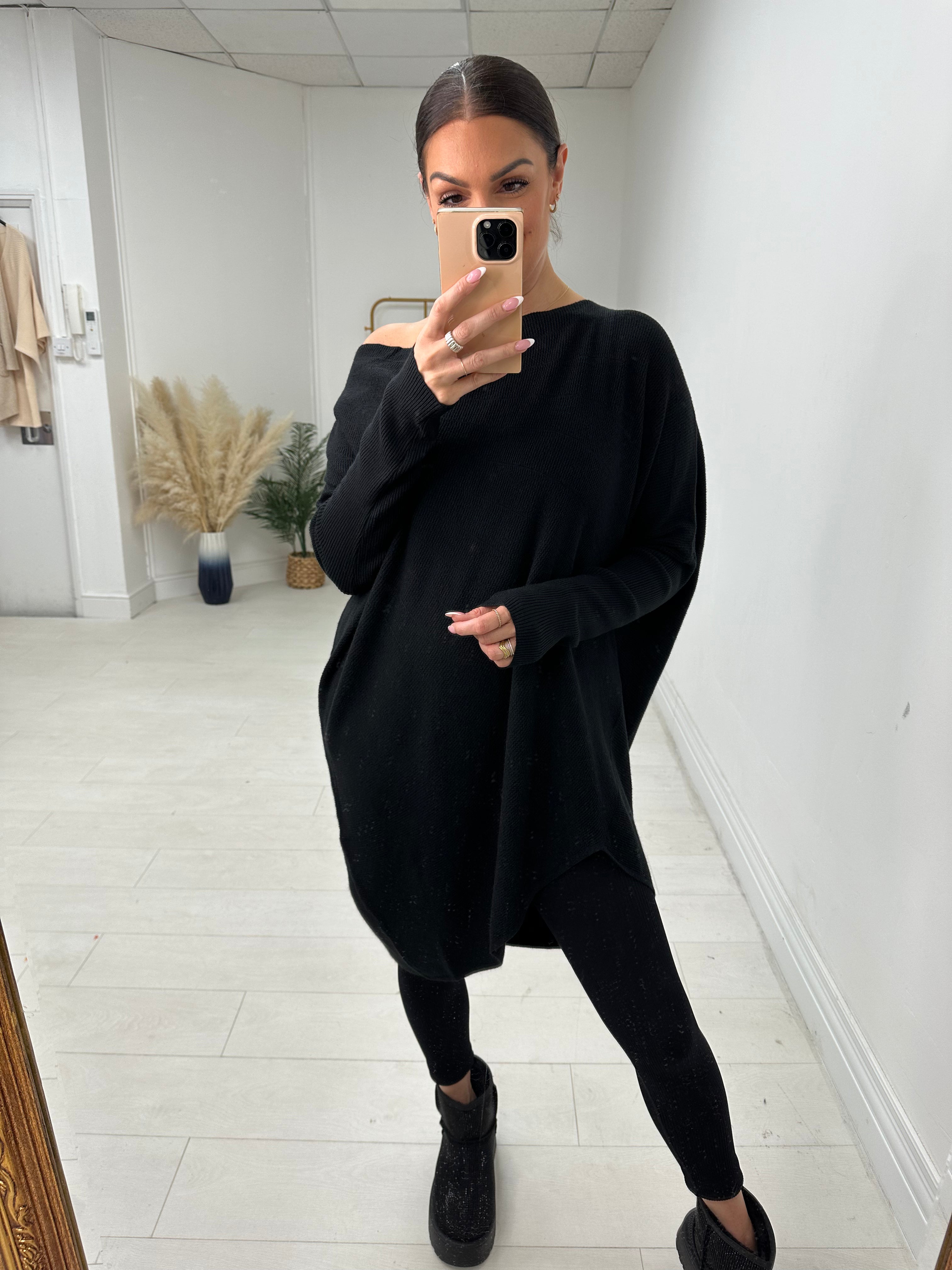 Baylor Cowl Neck Asymmetric Hem Jumper