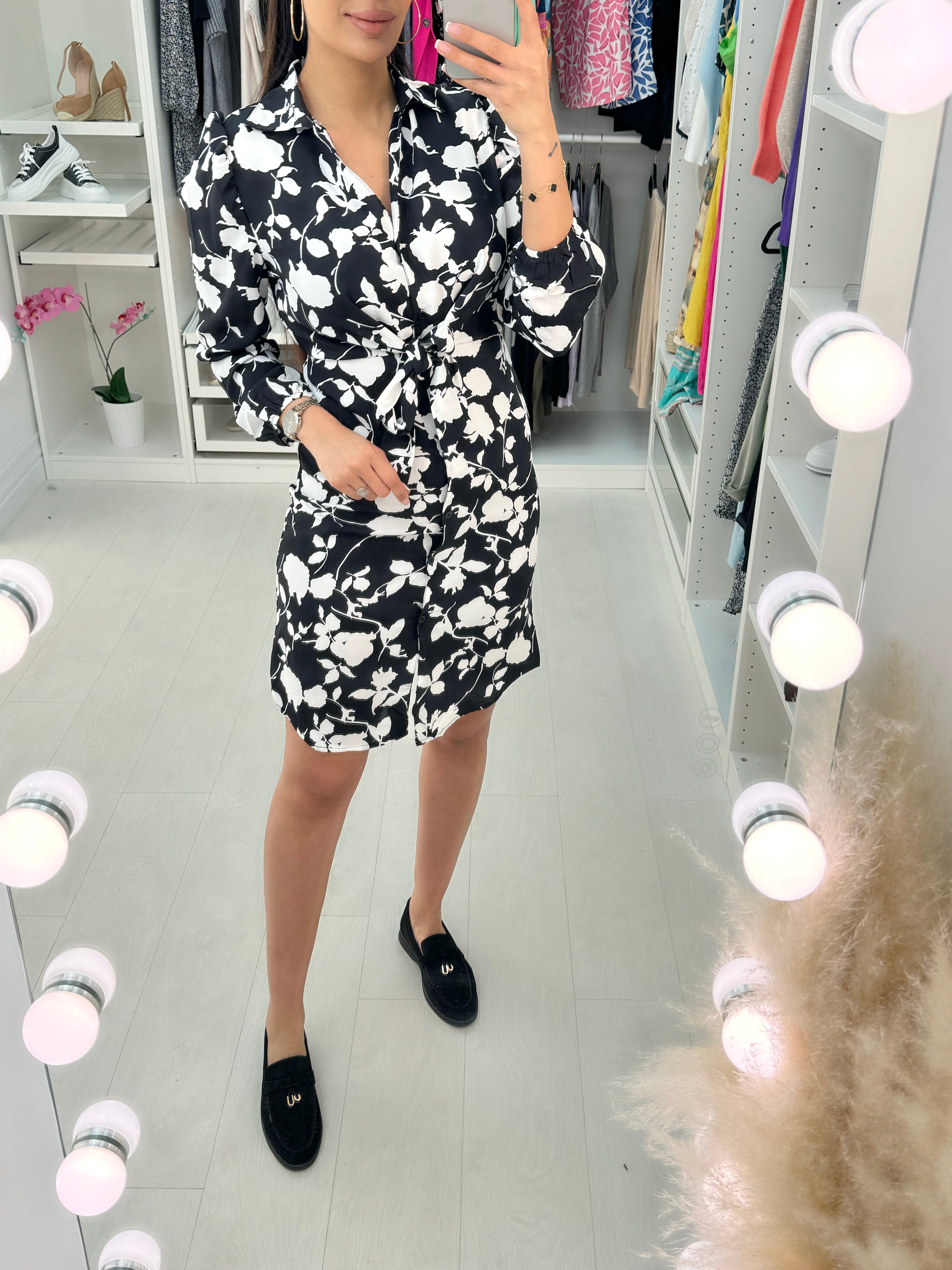 Tanya Floral Print Shirt Dress