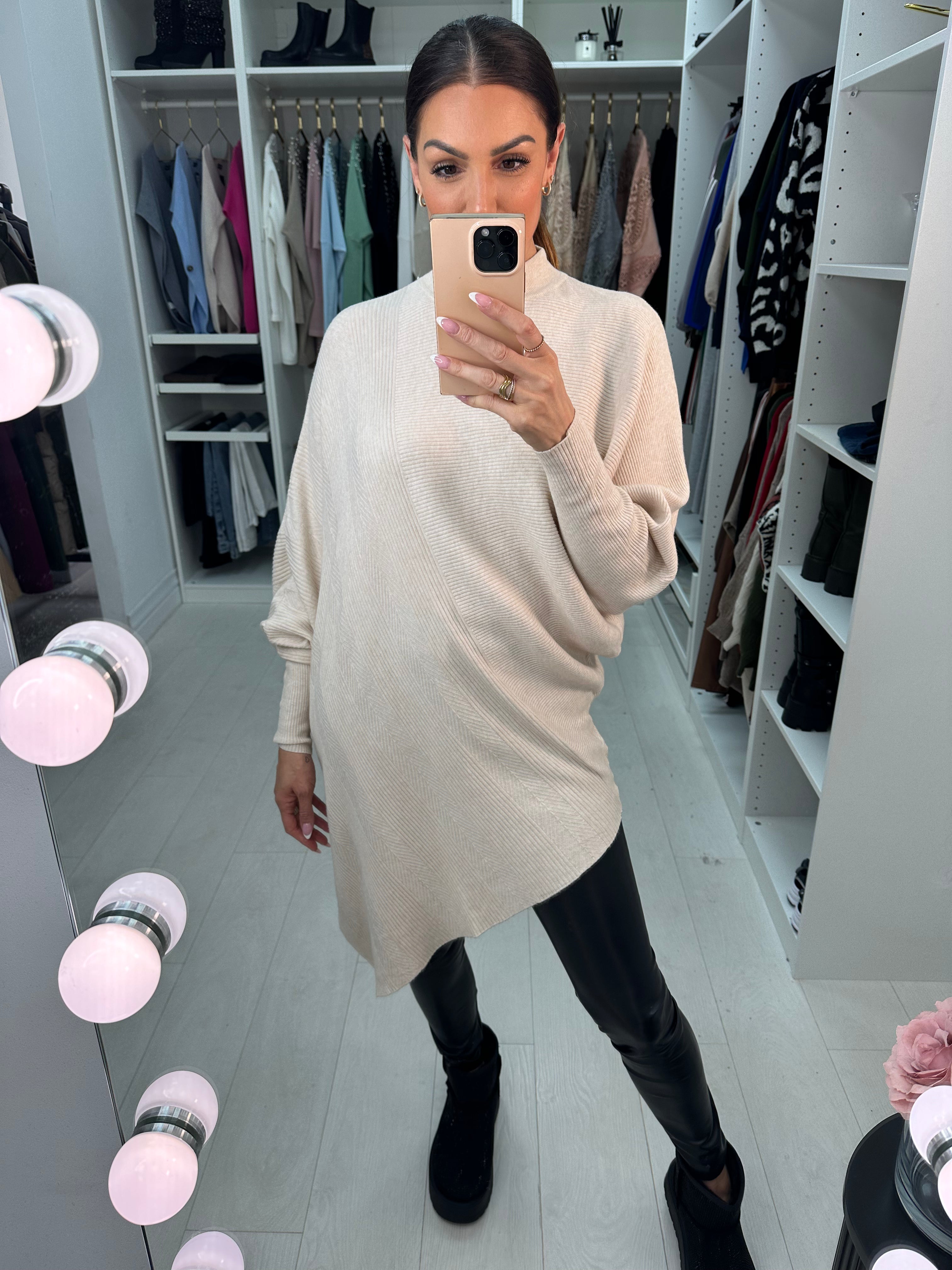 Cassie Asymmetric Batwing Jumper