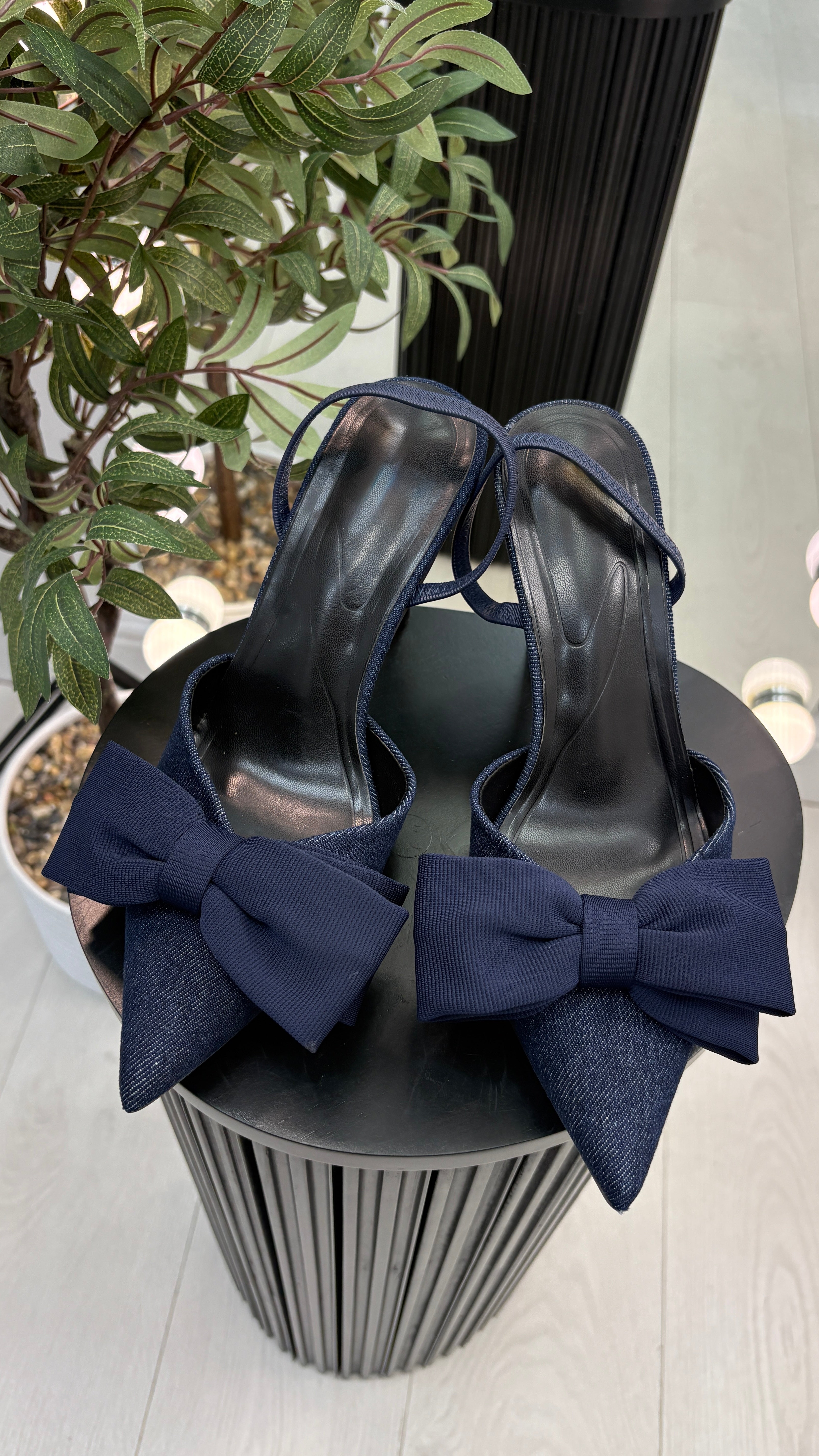 Priya Bow Design Kitten Heel Slingbacks