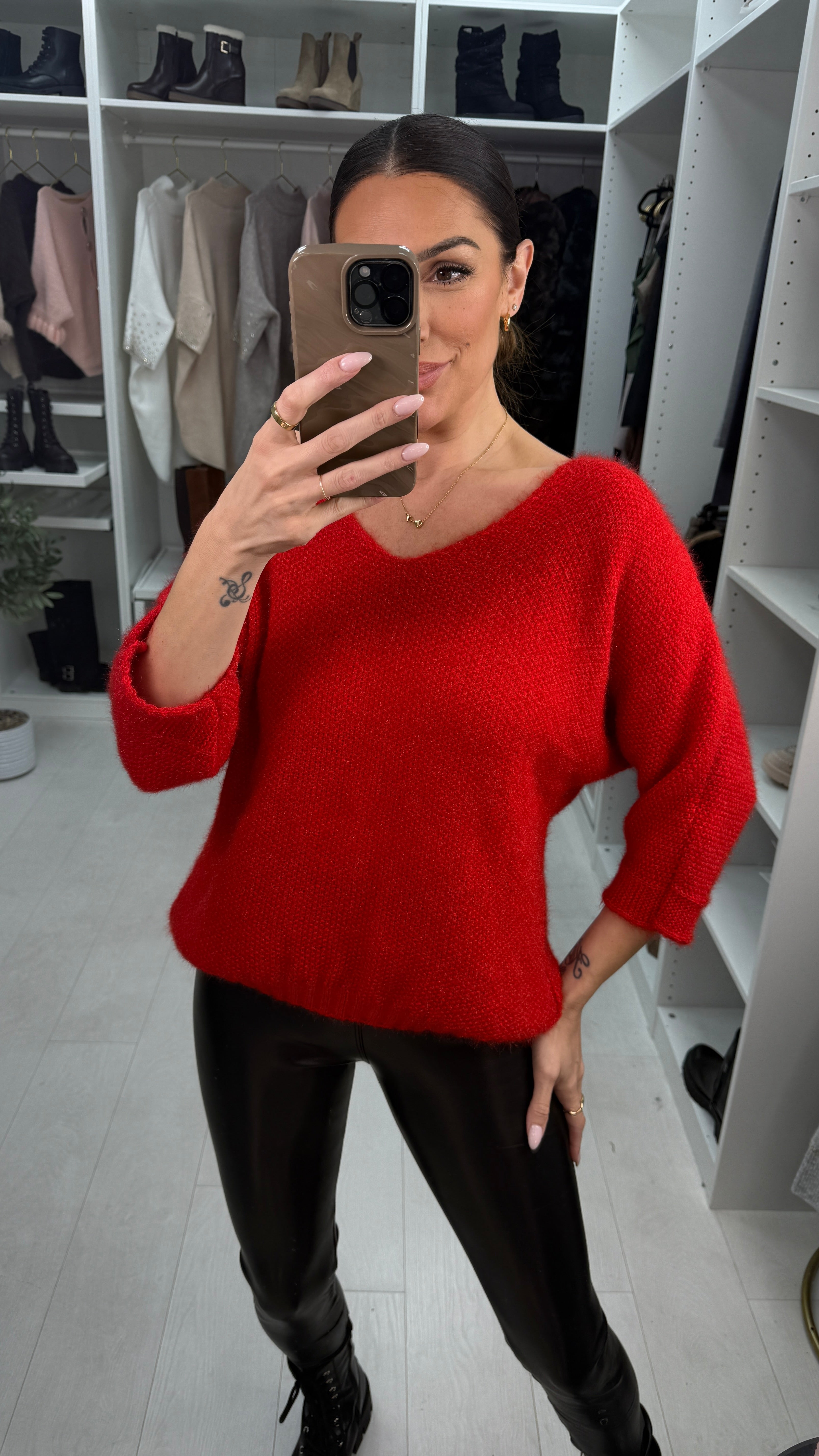 Eliora Super Soft Embellished Button Back Jumper