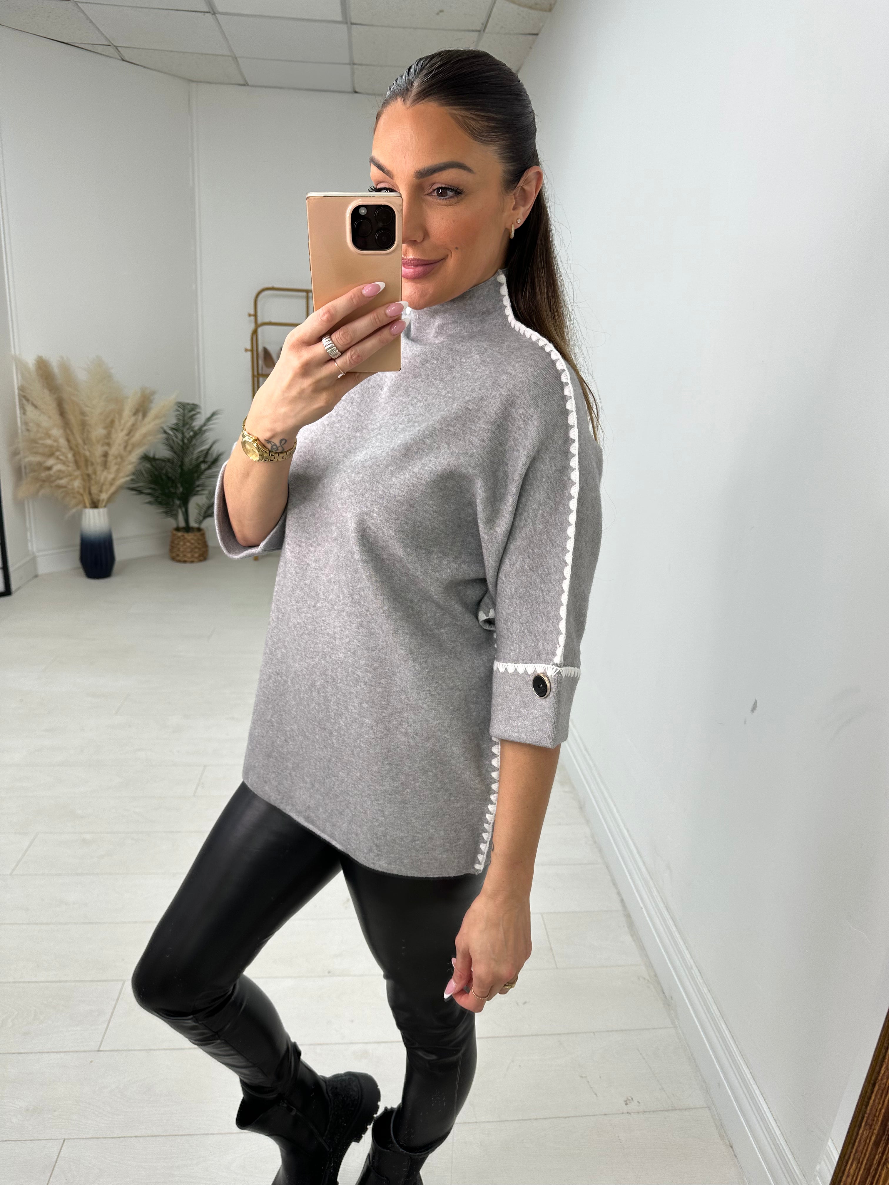 Kirsten Plain Stitch Detail Jumper